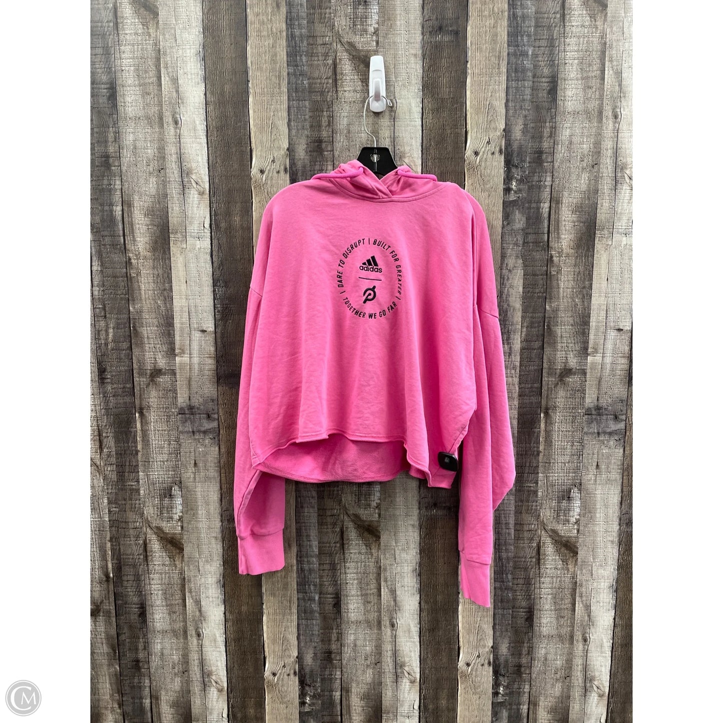 Sweatshirt Hoodie By Adidas In Pink, Size: Xl