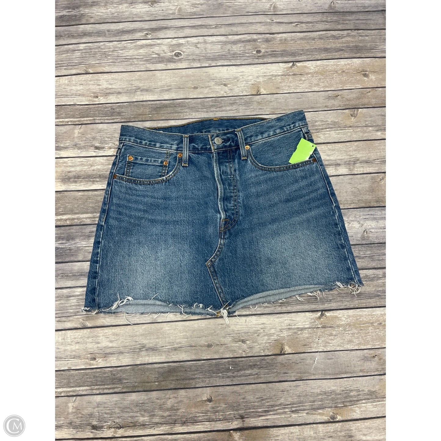 Skirt Mini & Short By Levis In Blue Denim, Size: 10