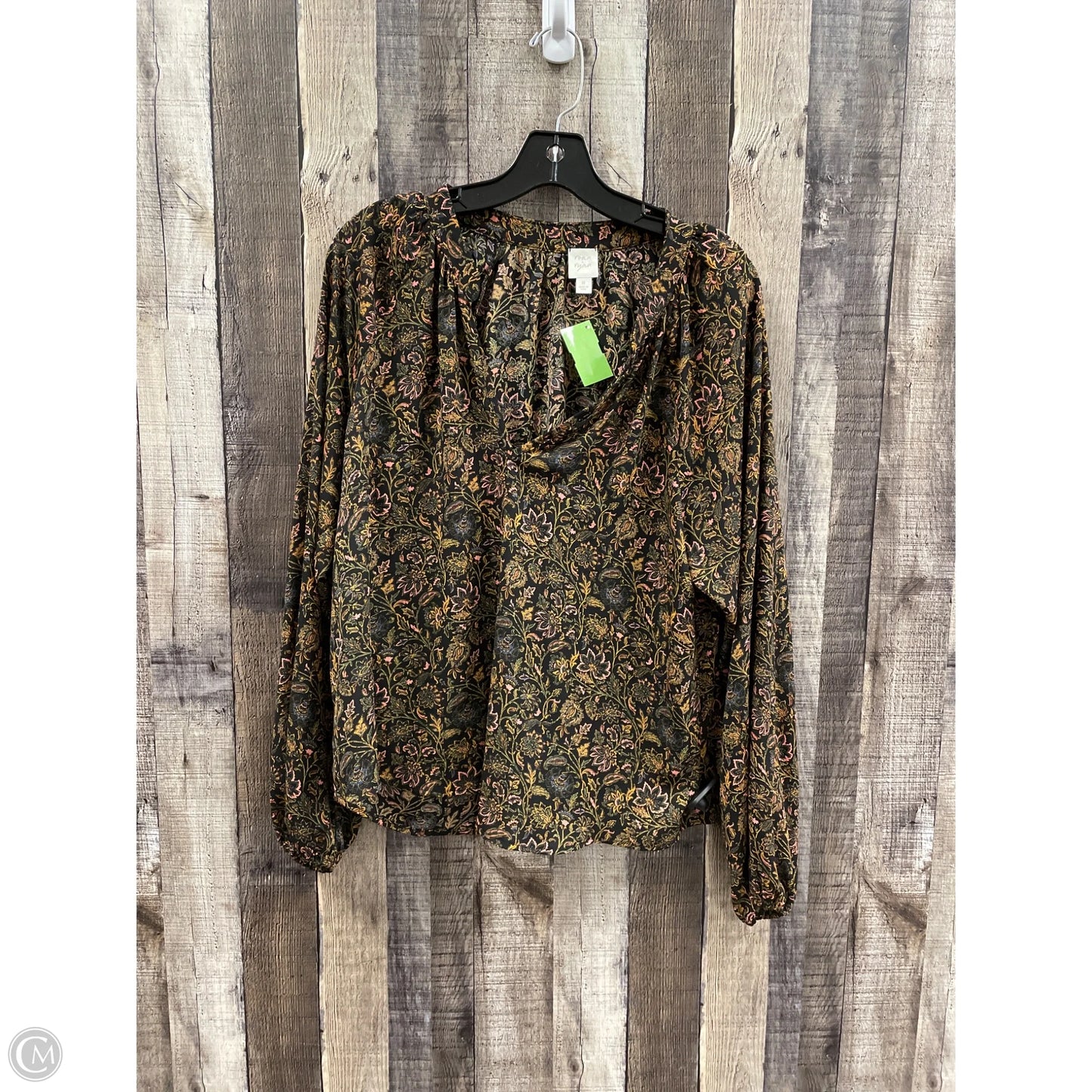 Top Long Sleeve By Cme In Multi-colored, Size: M