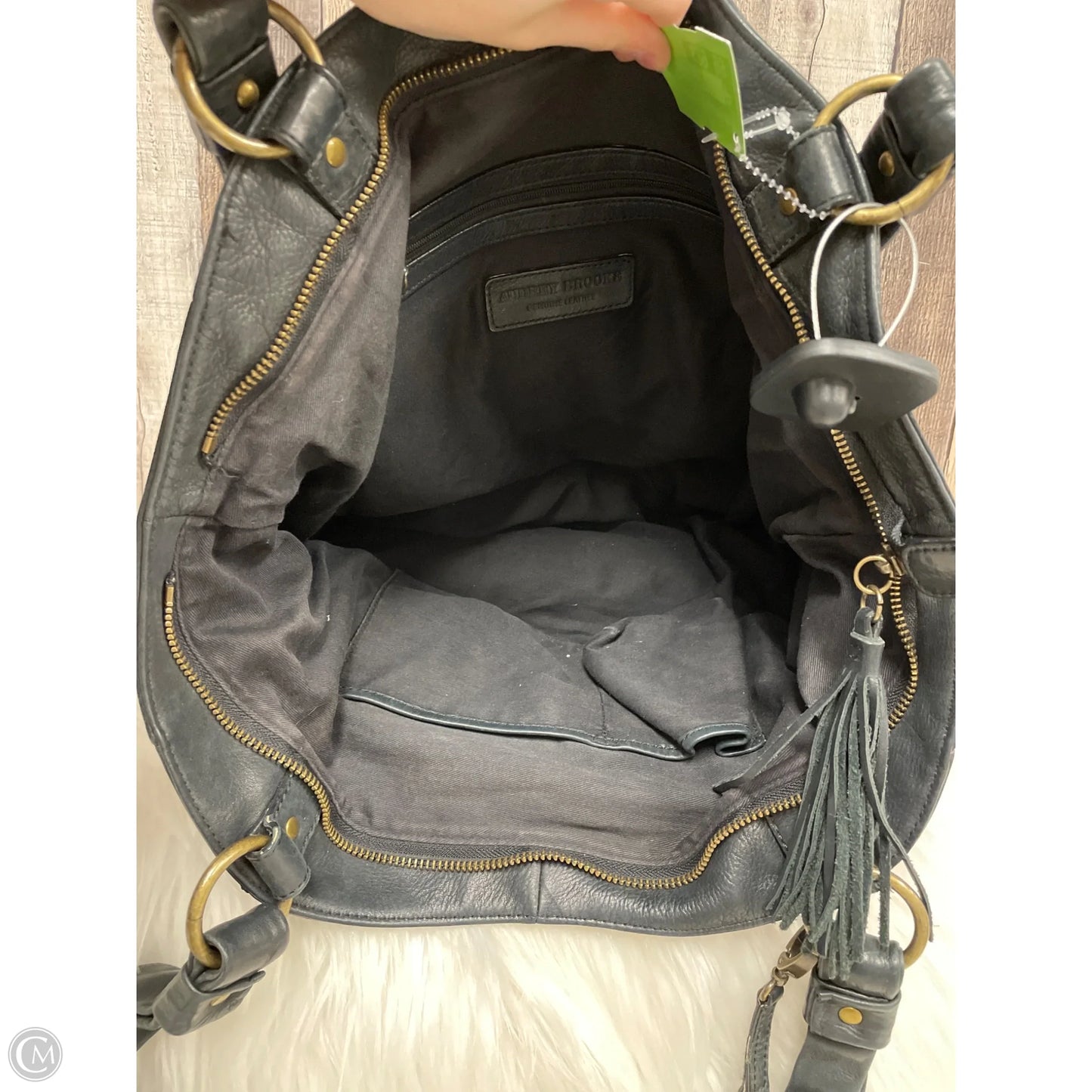 Handbag Leather By Audrey Brooke, Size: Large