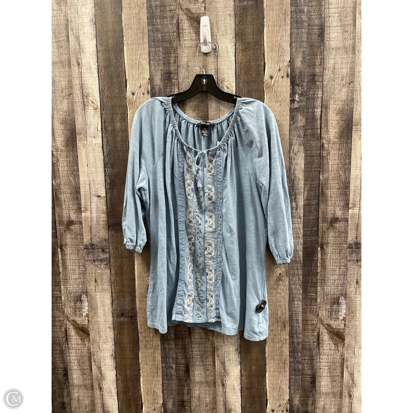 Top Long Sleeve By Style And Company In Blue, Size: 1x
