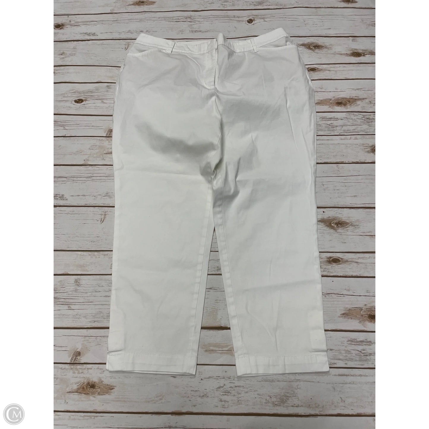 Jeans Cropped By Talbots In White, Size: 16