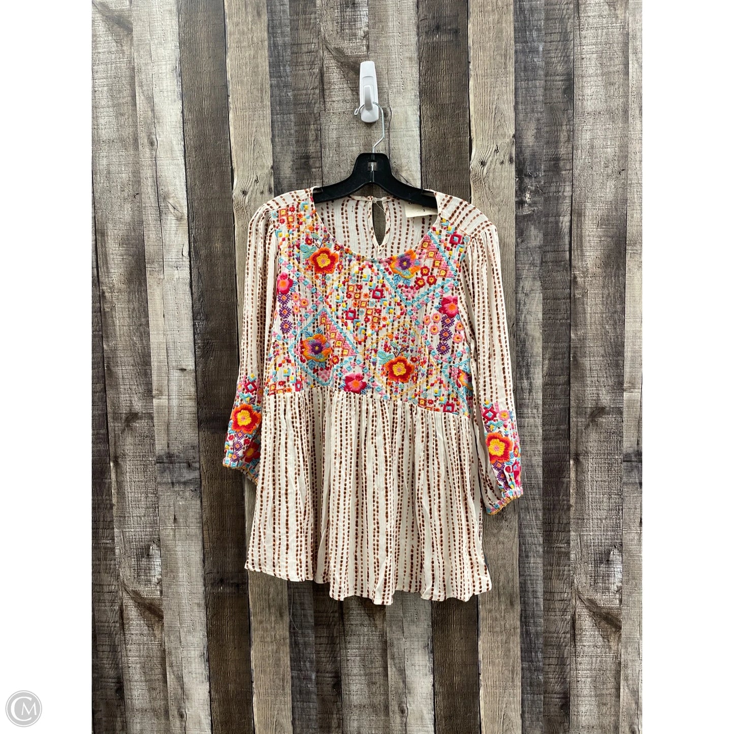 Top Long Sleeve By Savanna Jane In Multi-colored, Size: S