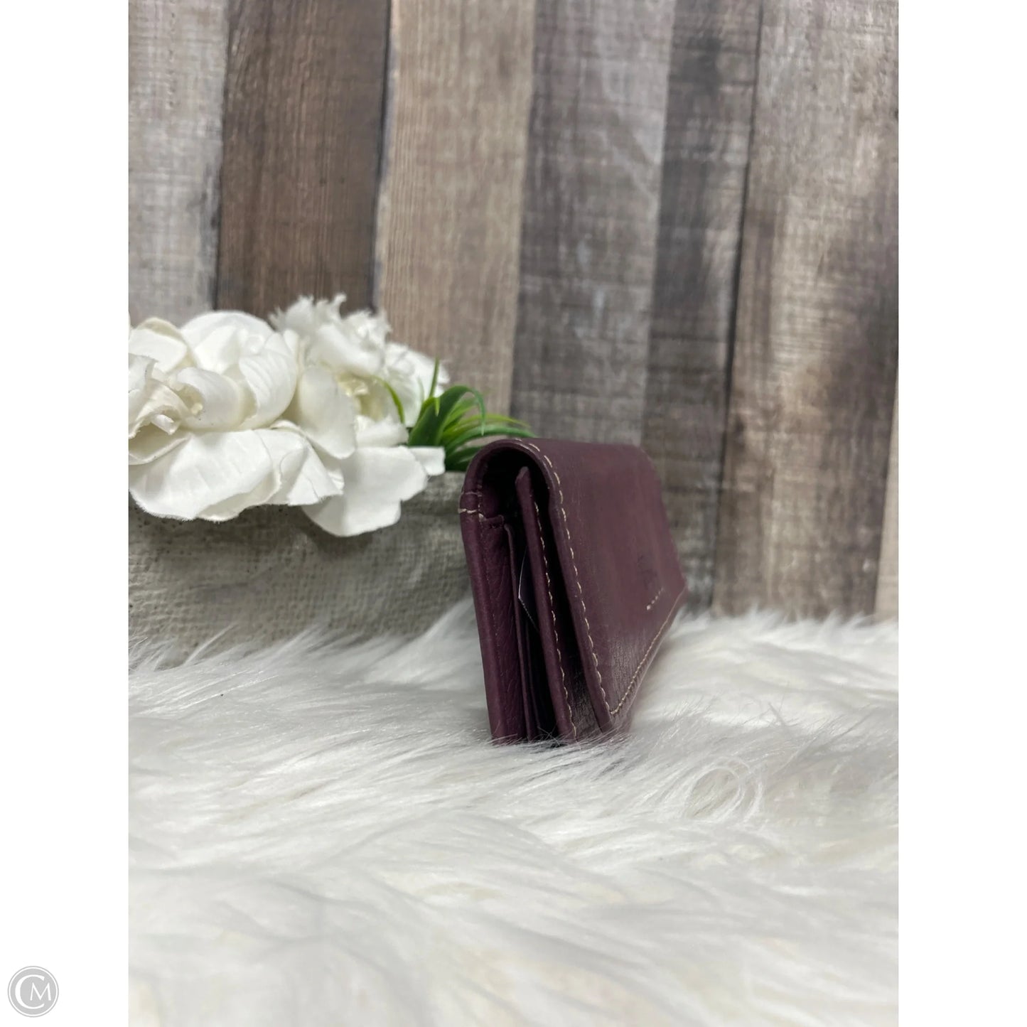 Wallet Leather By Fossil, Size: Medium