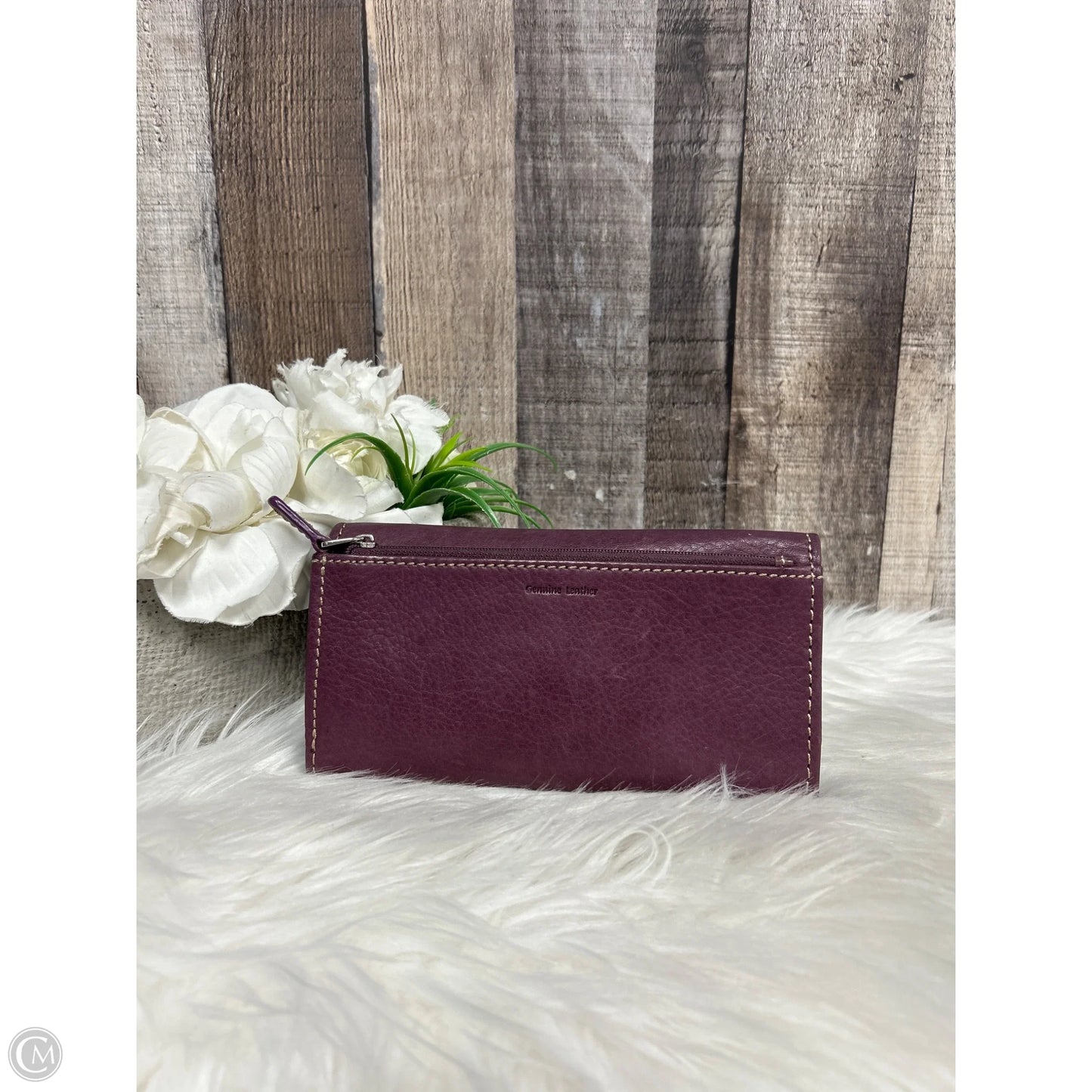 Wallet Leather By Fossil, Size: Medium