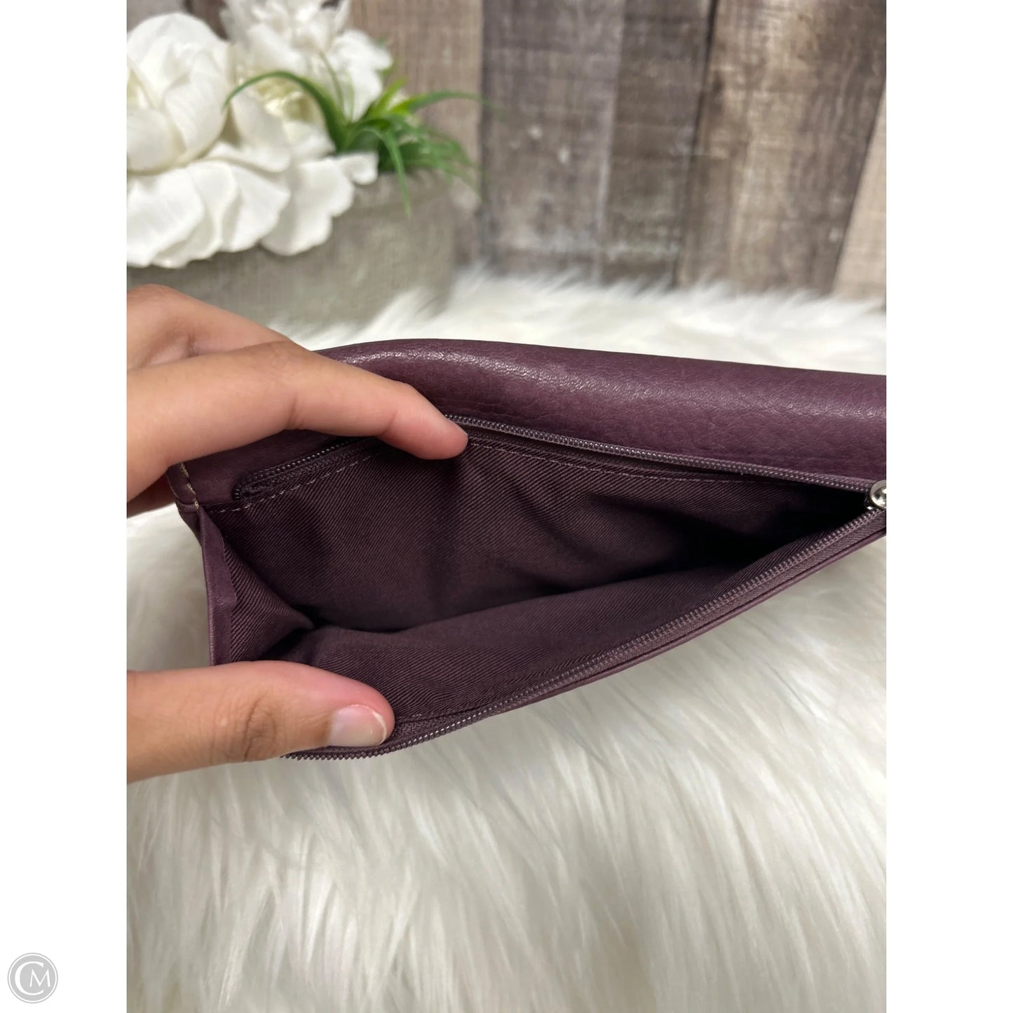 Wallet Leather By Fossil, Size: Medium