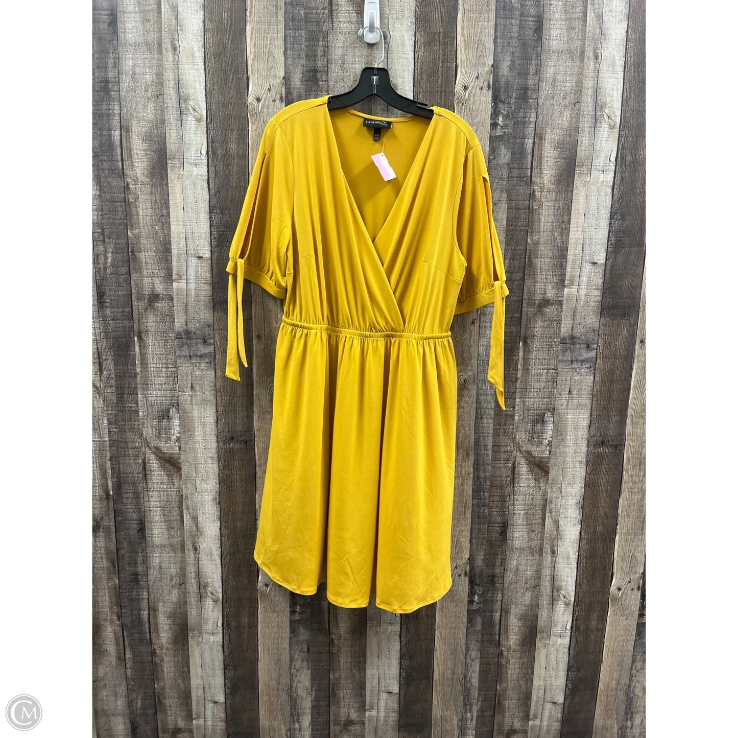 Dress Casual Midi By Lane Bryant In Gold, Size: L