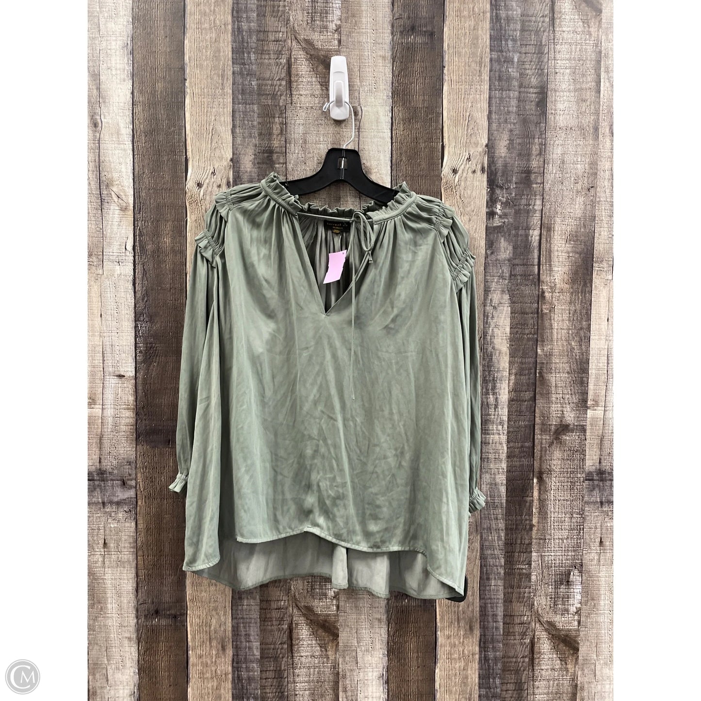 Top 3/4 Sleeve By Current Air In Green, Size: M