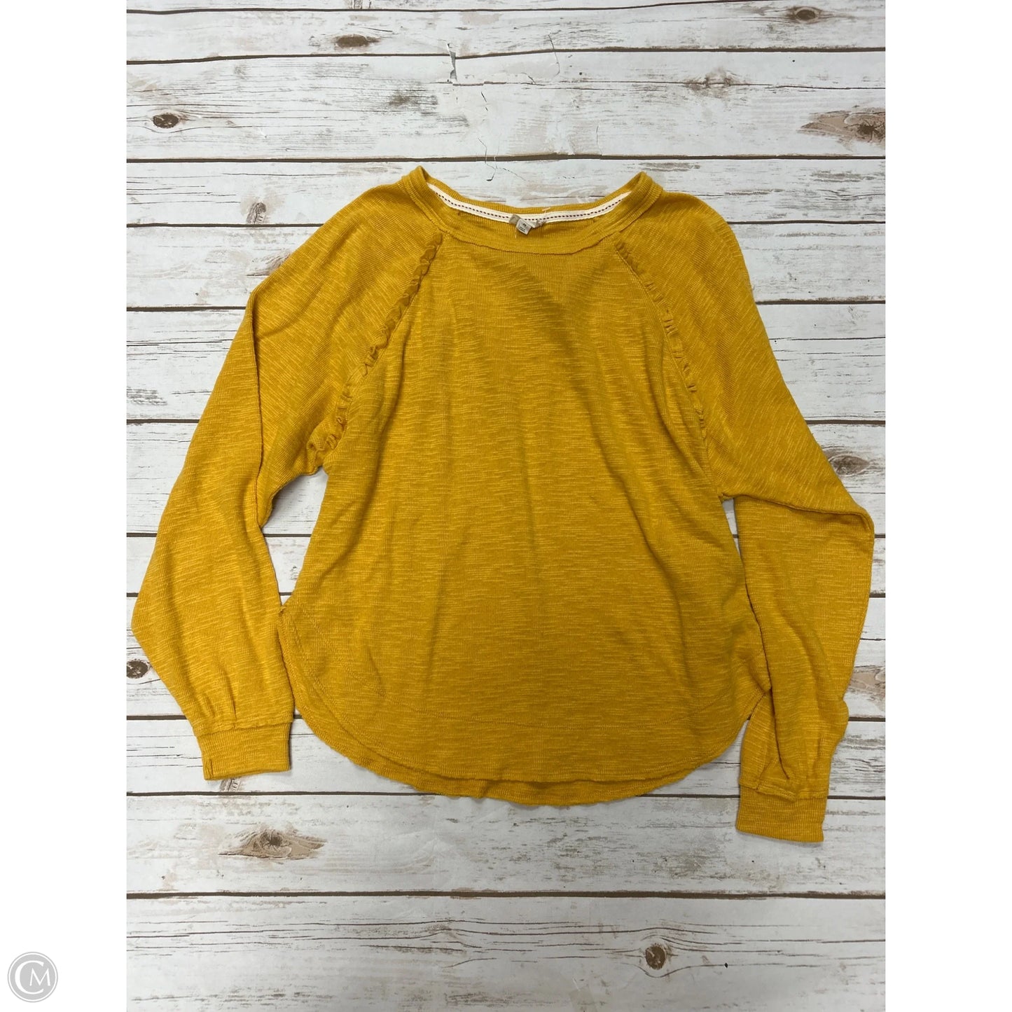 Top Long Sleeve By Pilcro In Gold, Size: Xs