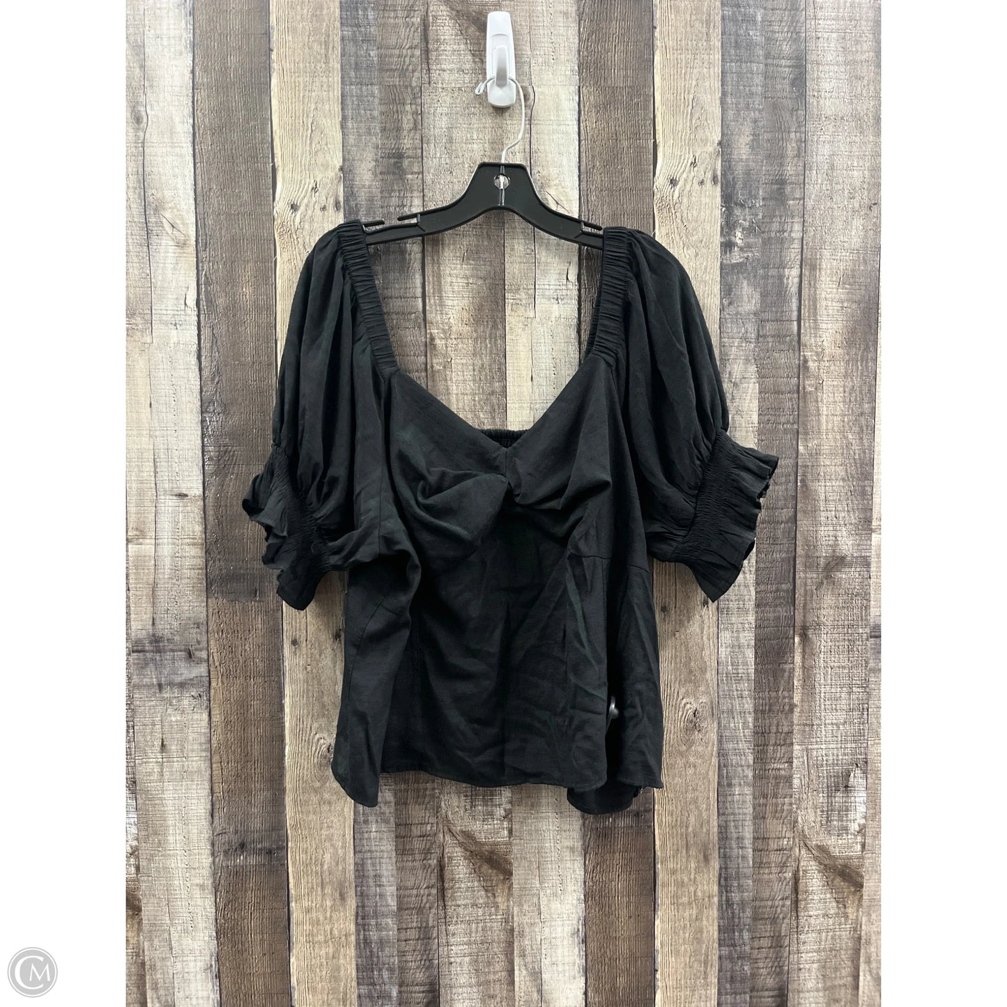 Top Short Sleeve By Nine West In Black, Size: 2x