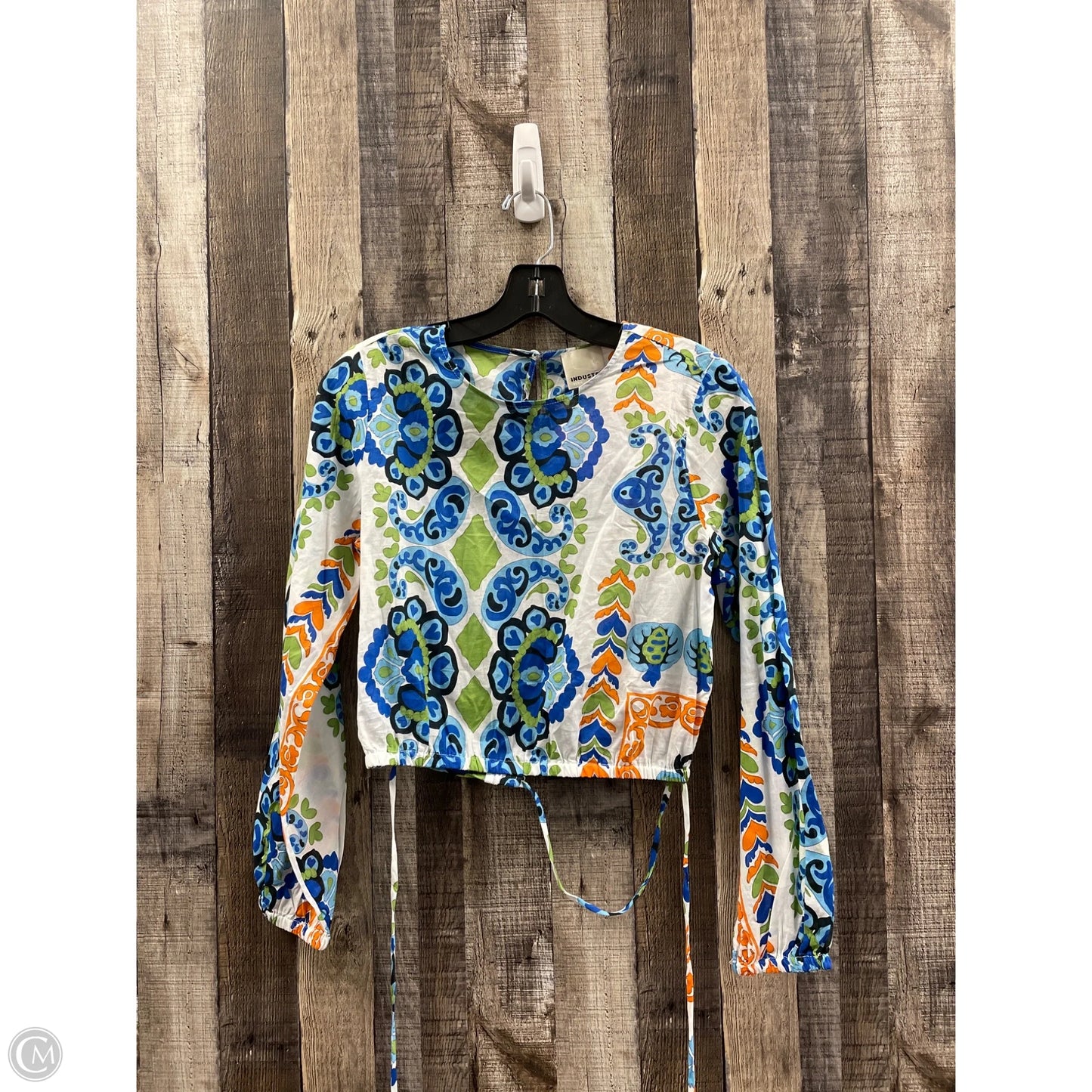 Top Long Sleeve By Cme In Multi-colored, Size: S