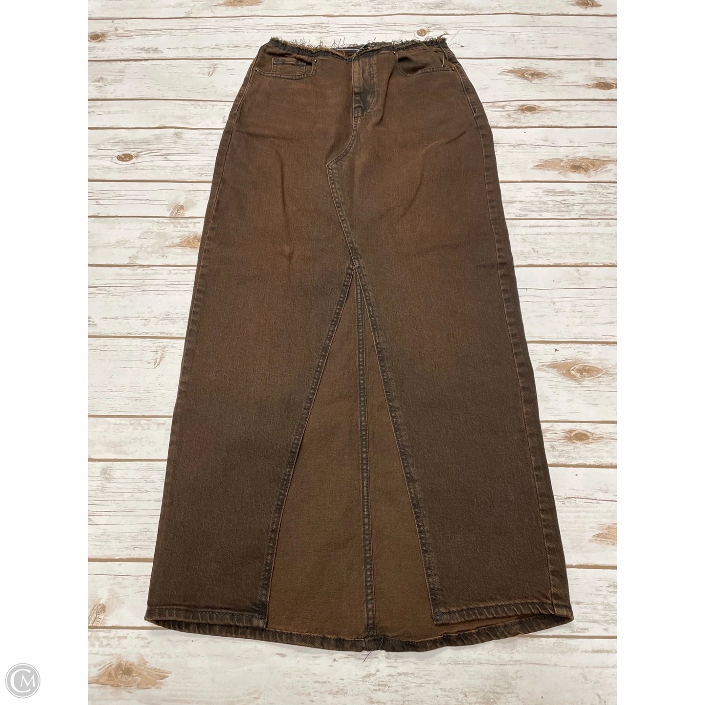 Skirt Maxi By Wild Fable In Brown Denim, Size: Xs