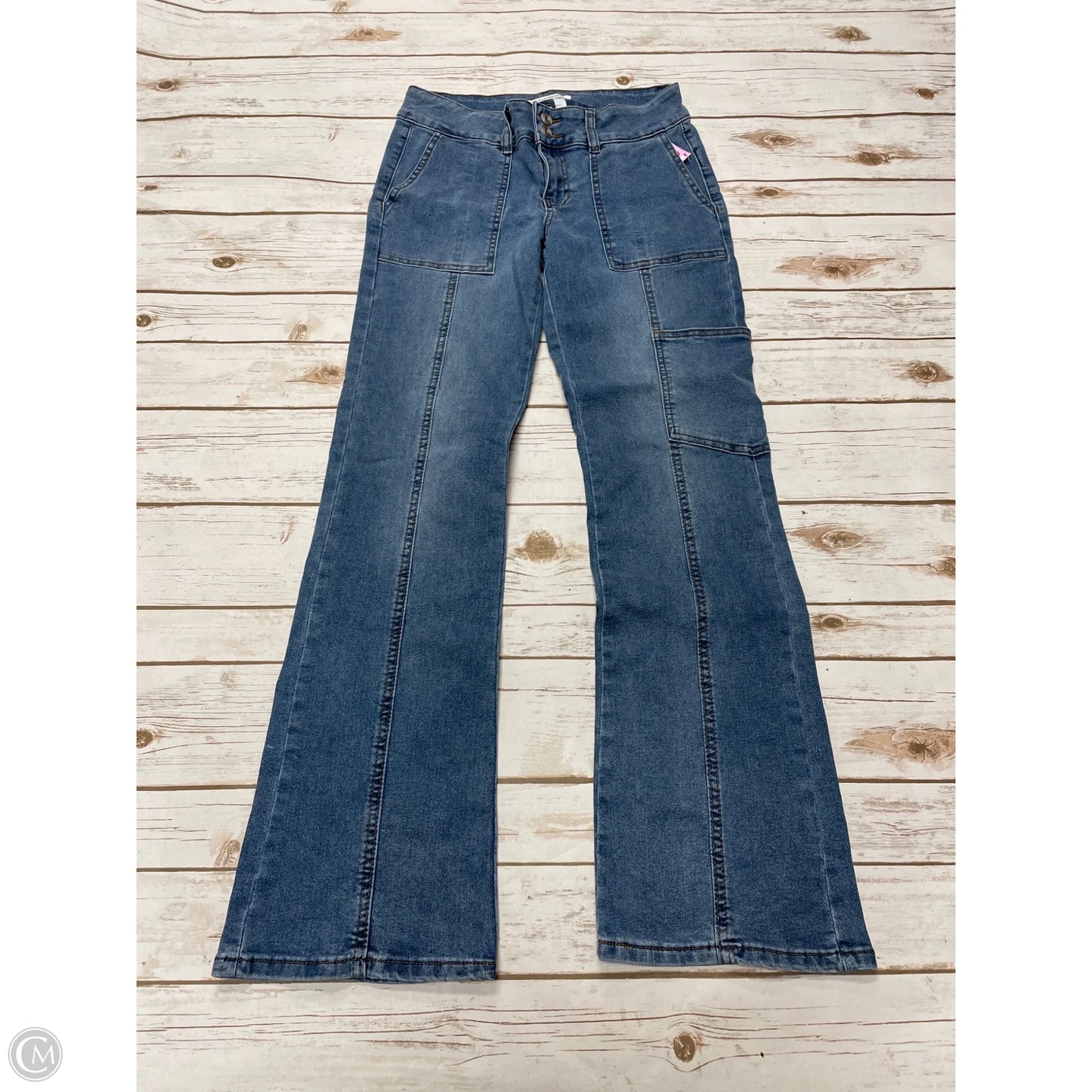 Jeans Flared By Celebrity Pink In Blue Denim, Size: 6