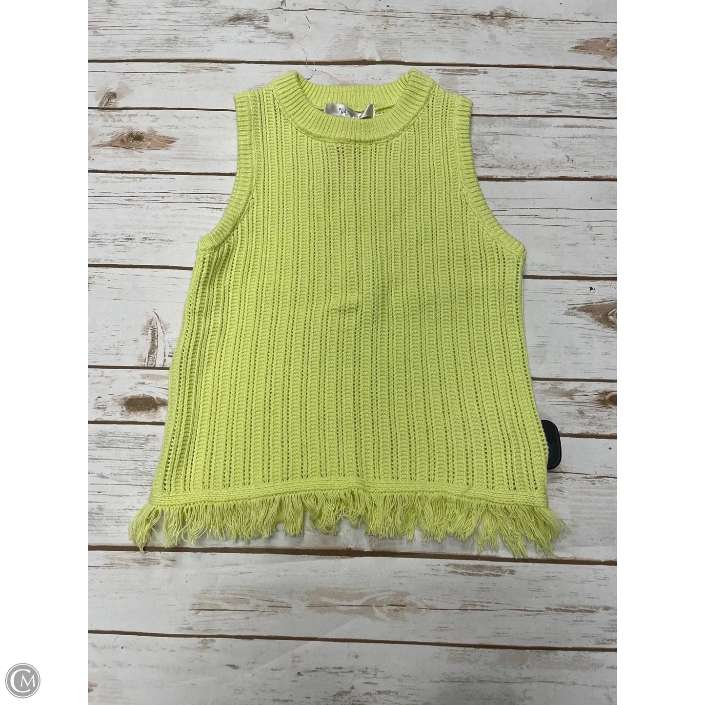 Top Sleeveless By Flat White In Yellow, Size: Xxs