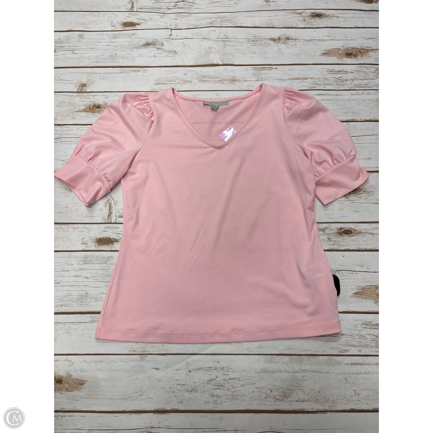 Top Short Sleeve By Cme In Pink, Size: Xs