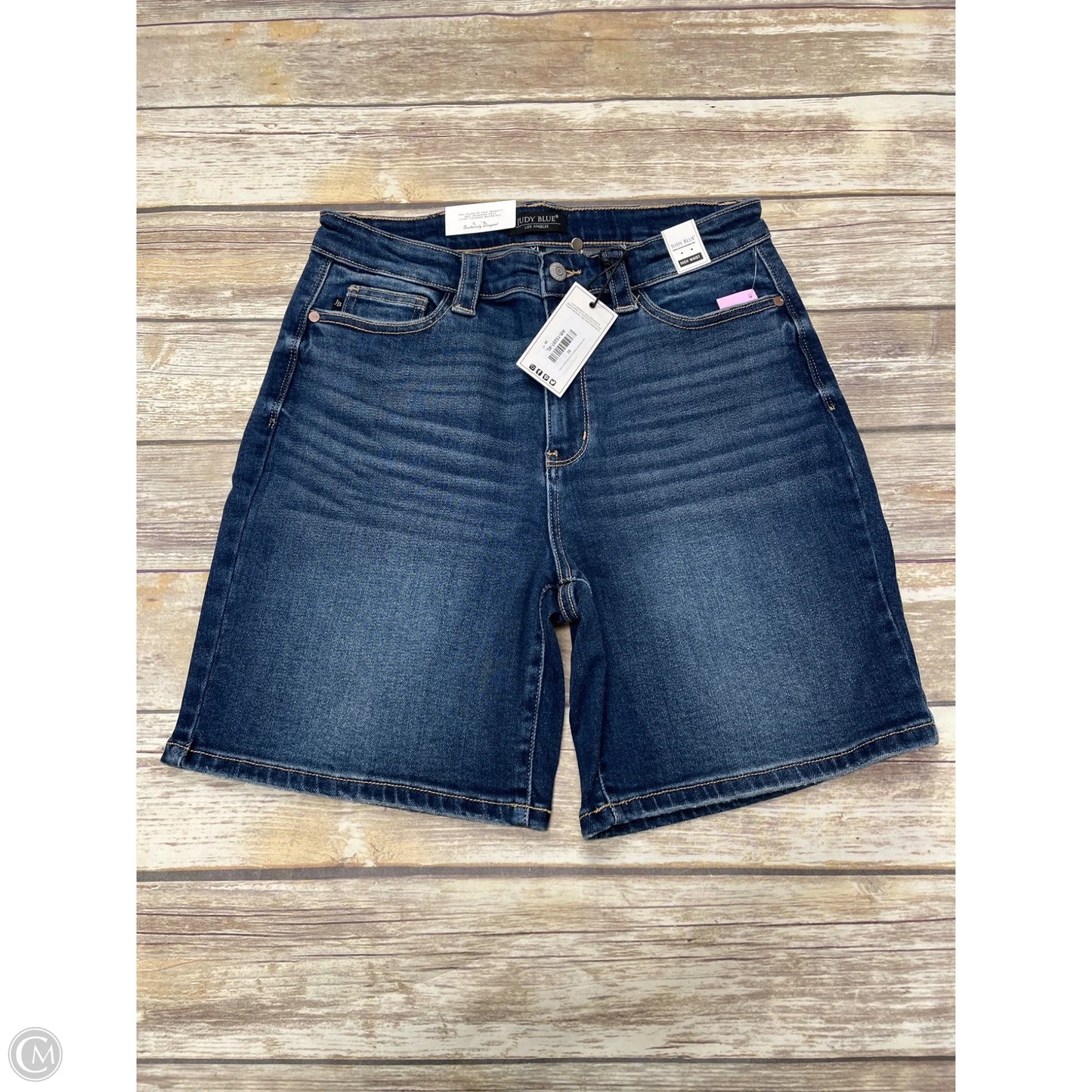 Shorts By Judy Blue In Blue Denim, Size: Xl