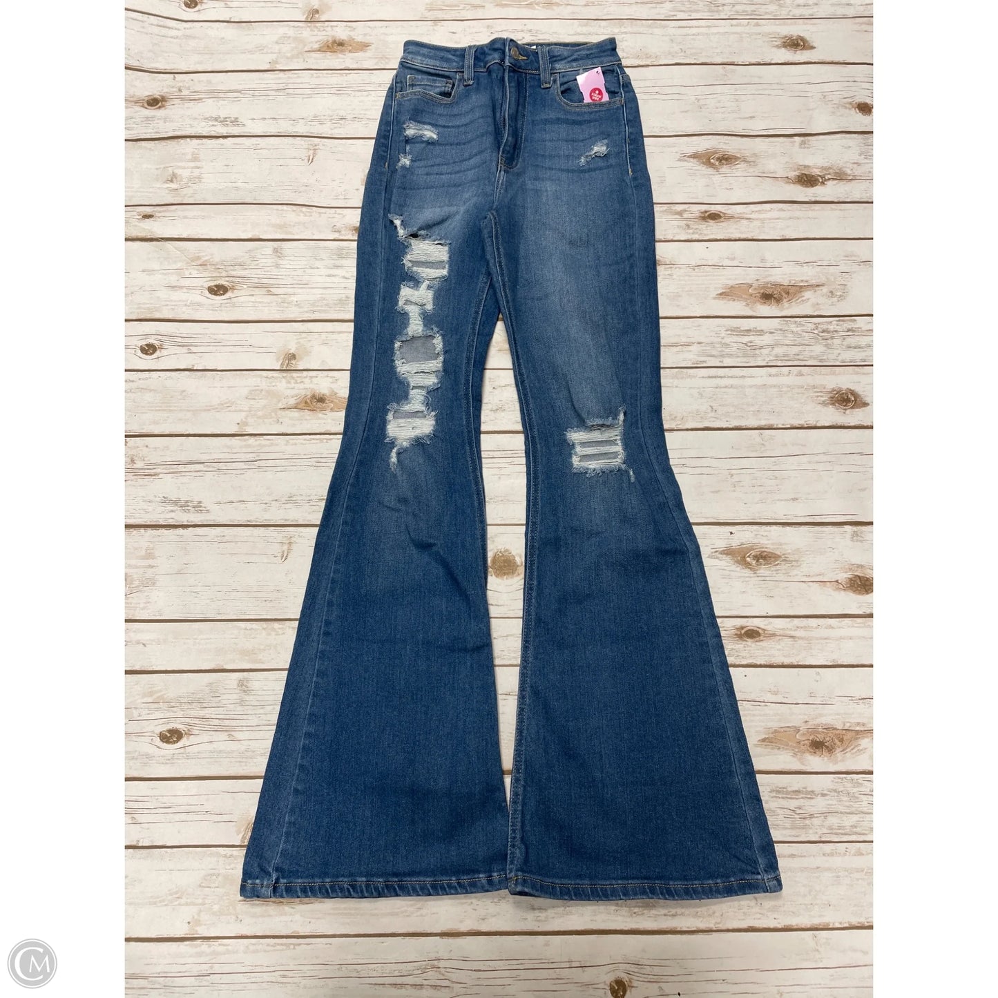 Jeans Flared By Cme In Blue Denim, Size: 2