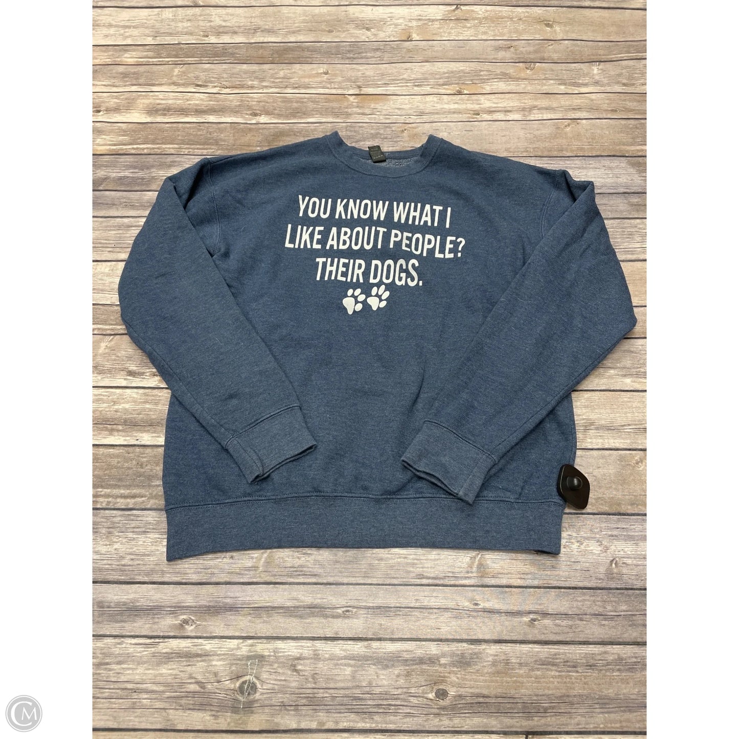 Sweatshirt Crewneck By Cme In Blue, Size: S