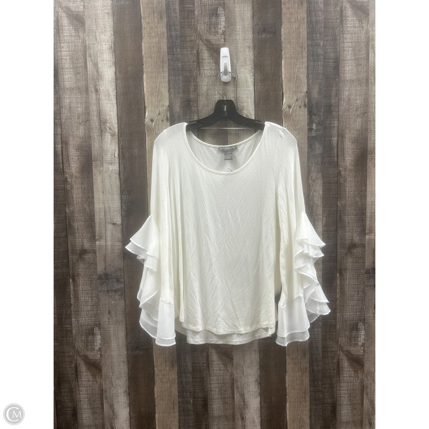 Top Long Sleeve By Kate & Mallory In Ivory, Size: M