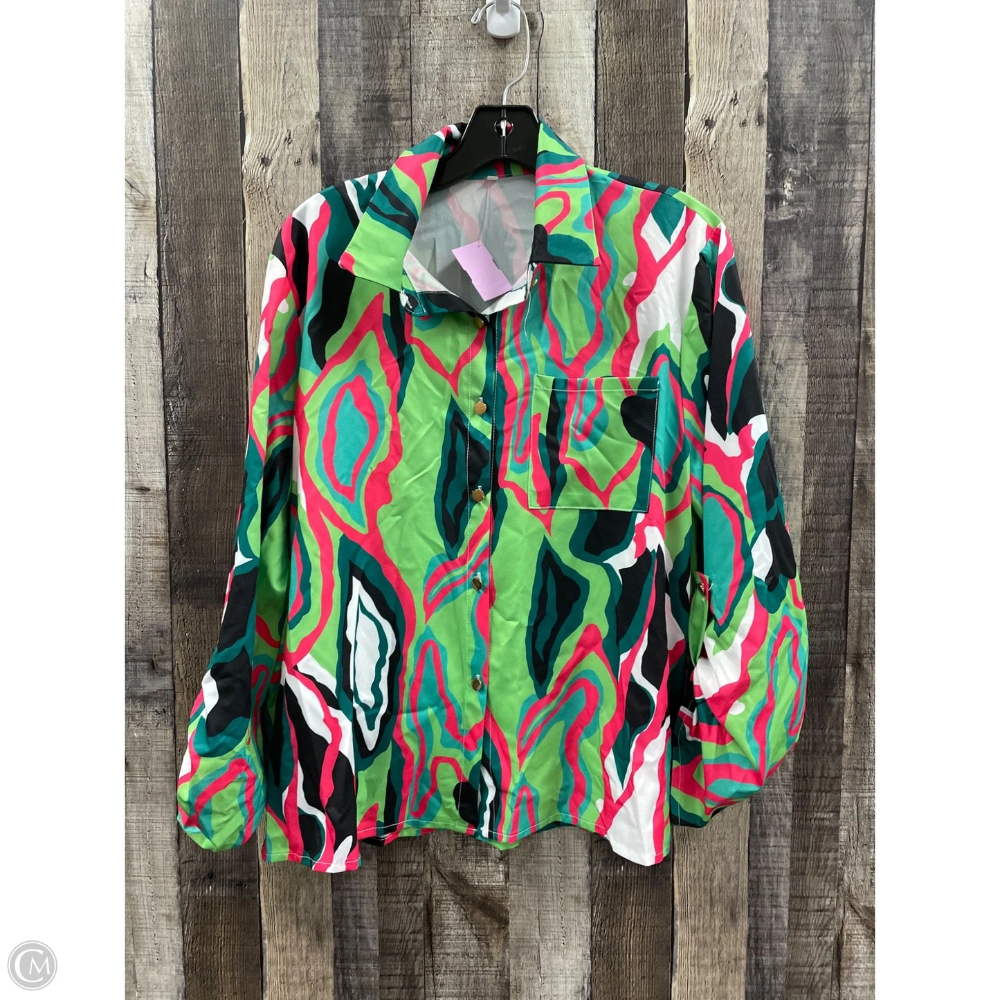 Top Long Sleeve By Cmf In Multi-colored, Size: Xl