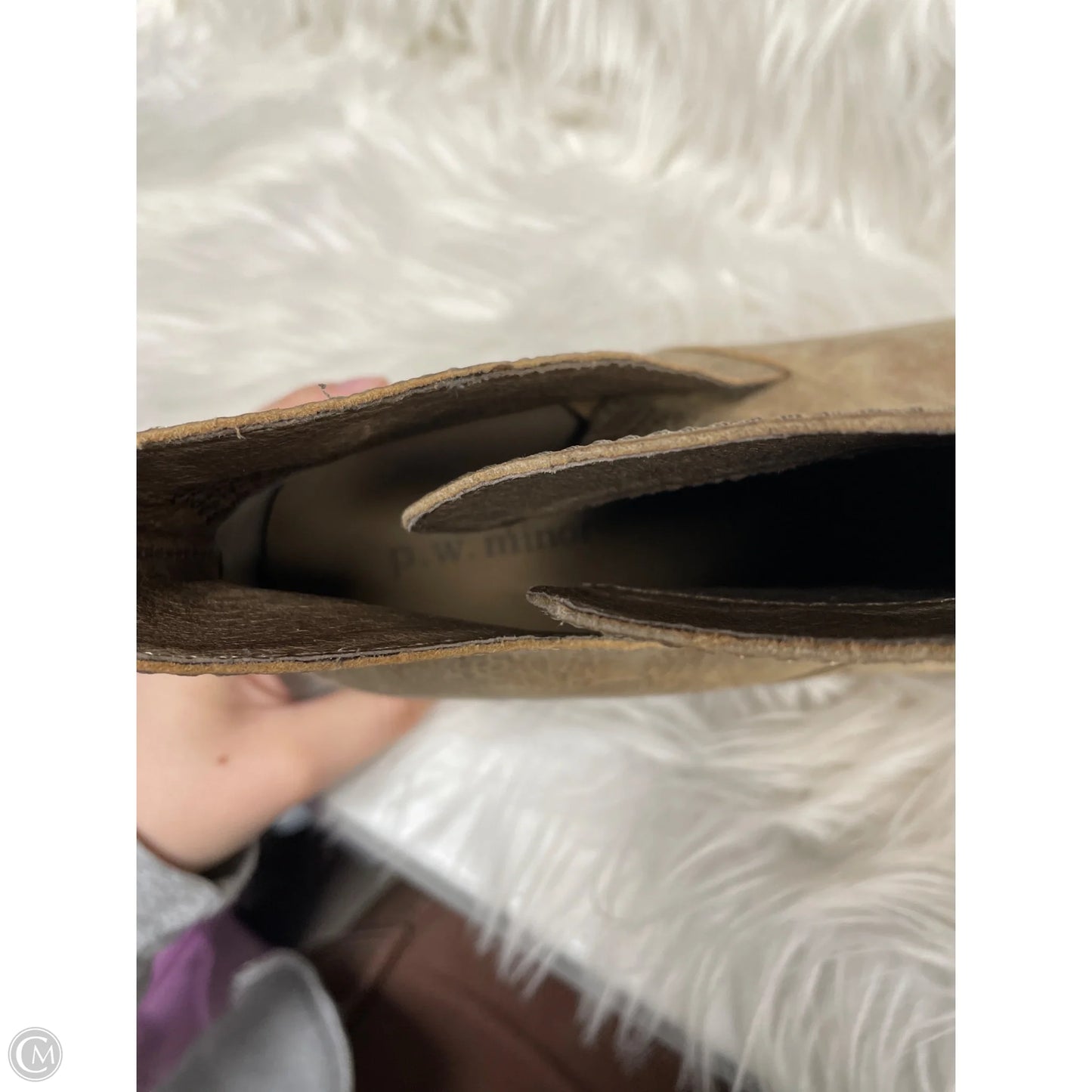 Boots Ankle Heels By Adam Tucker In Brown, Size: 9.5