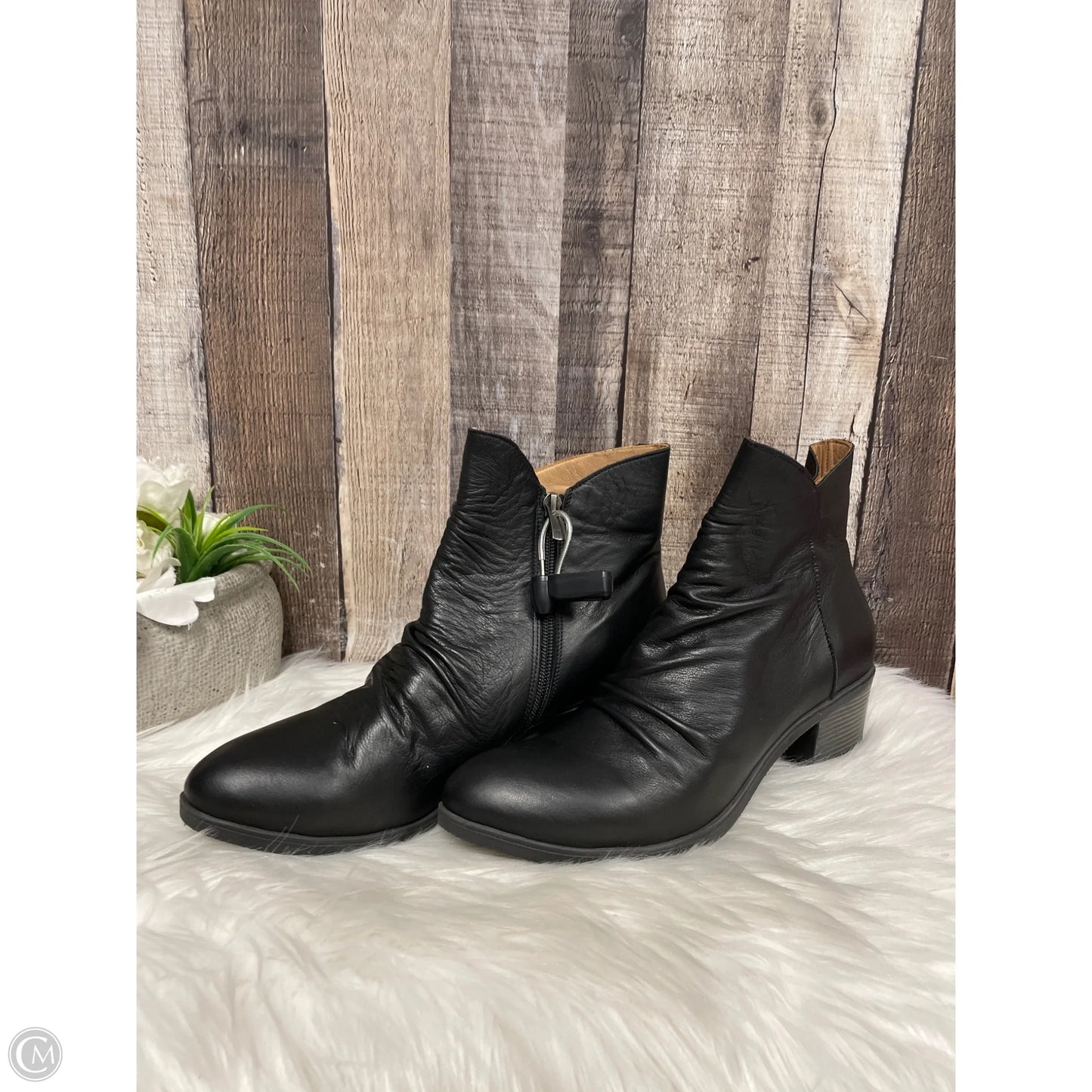 Boots Ankle Heels By Spring Step In Black, Size: 10