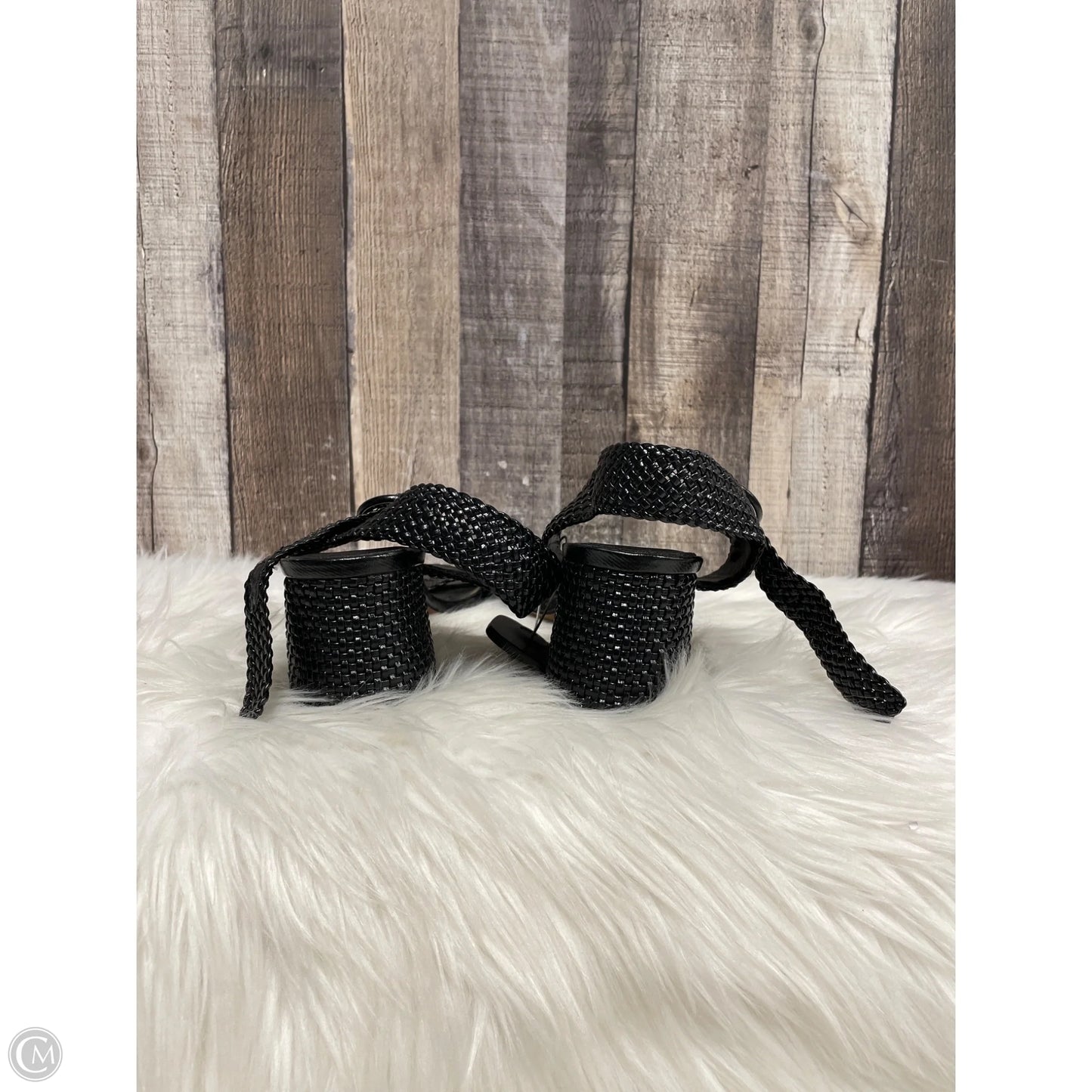 Sandals Heels Block By Zara Basic In Black, Size: 12