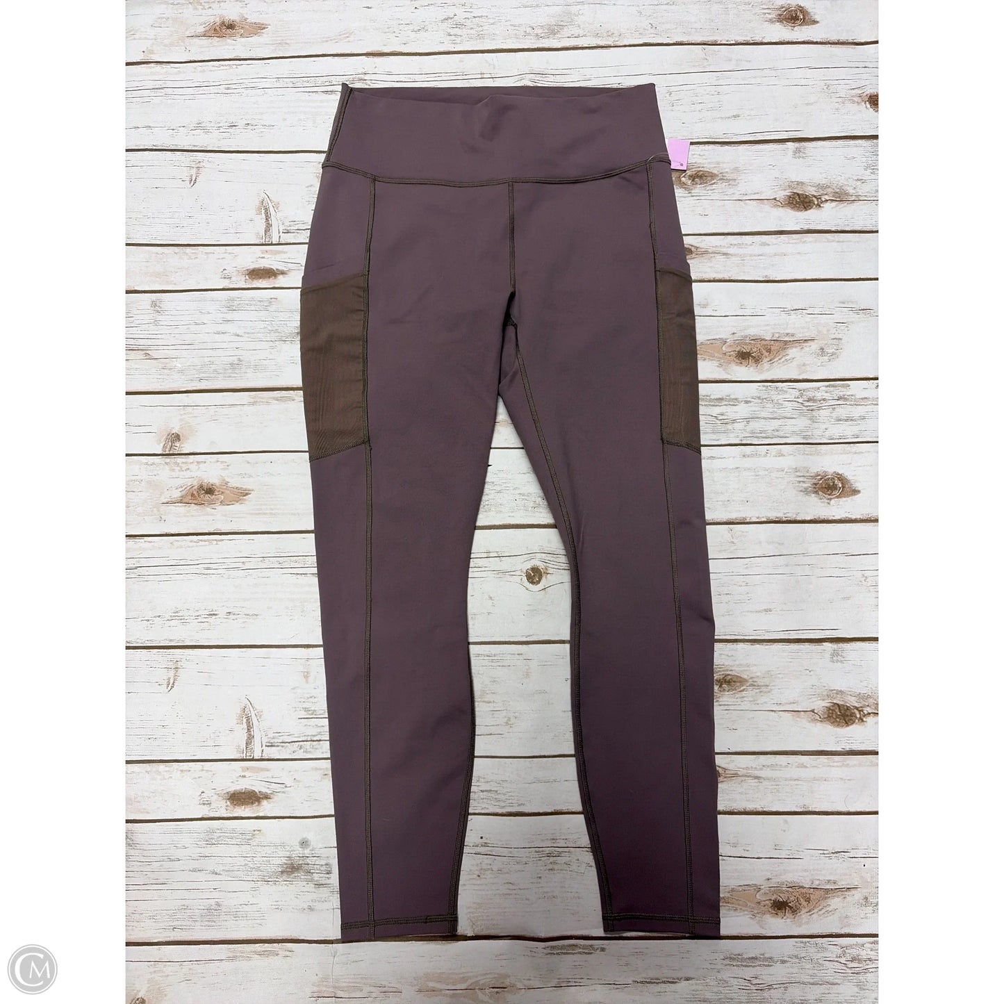 Athletic Leggings By Fabletics In Taupe, Size: L