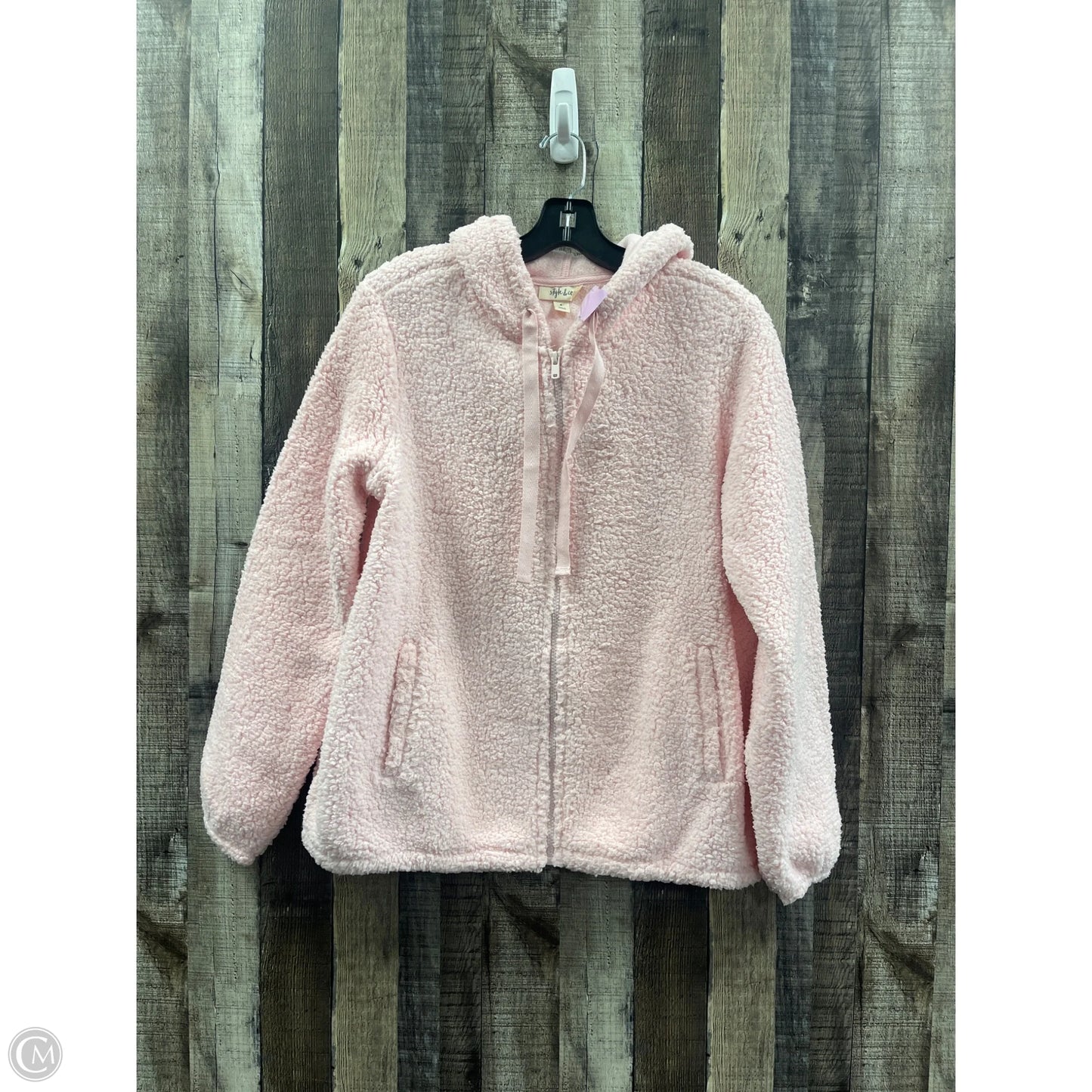 Jacket Fleece By Style And Company In Pink, Size: S