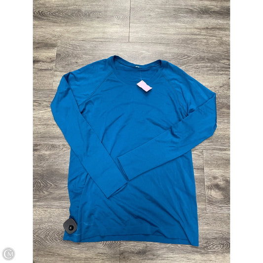 Athletic Top Long Sleeve Crewneck By Lululemon In Blue, Size: L