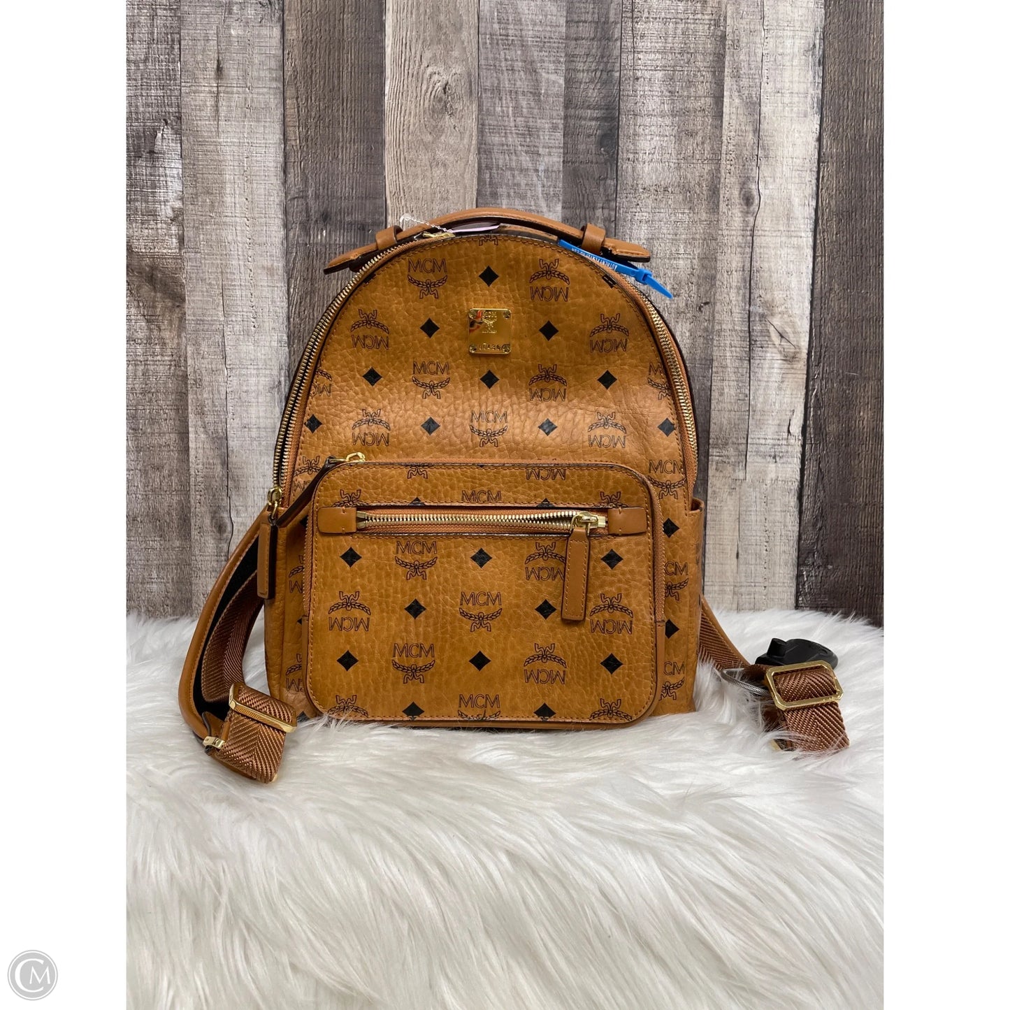 Backpack Luxury Designer By Mcm, Size: Medium