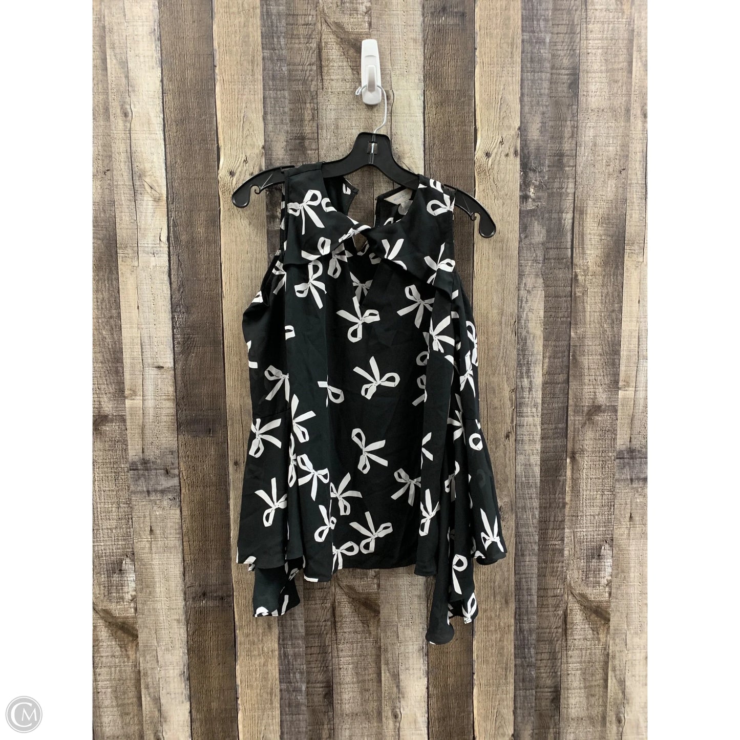 Top Long Sleeve By Belle + Sky In Black & White, Size: M