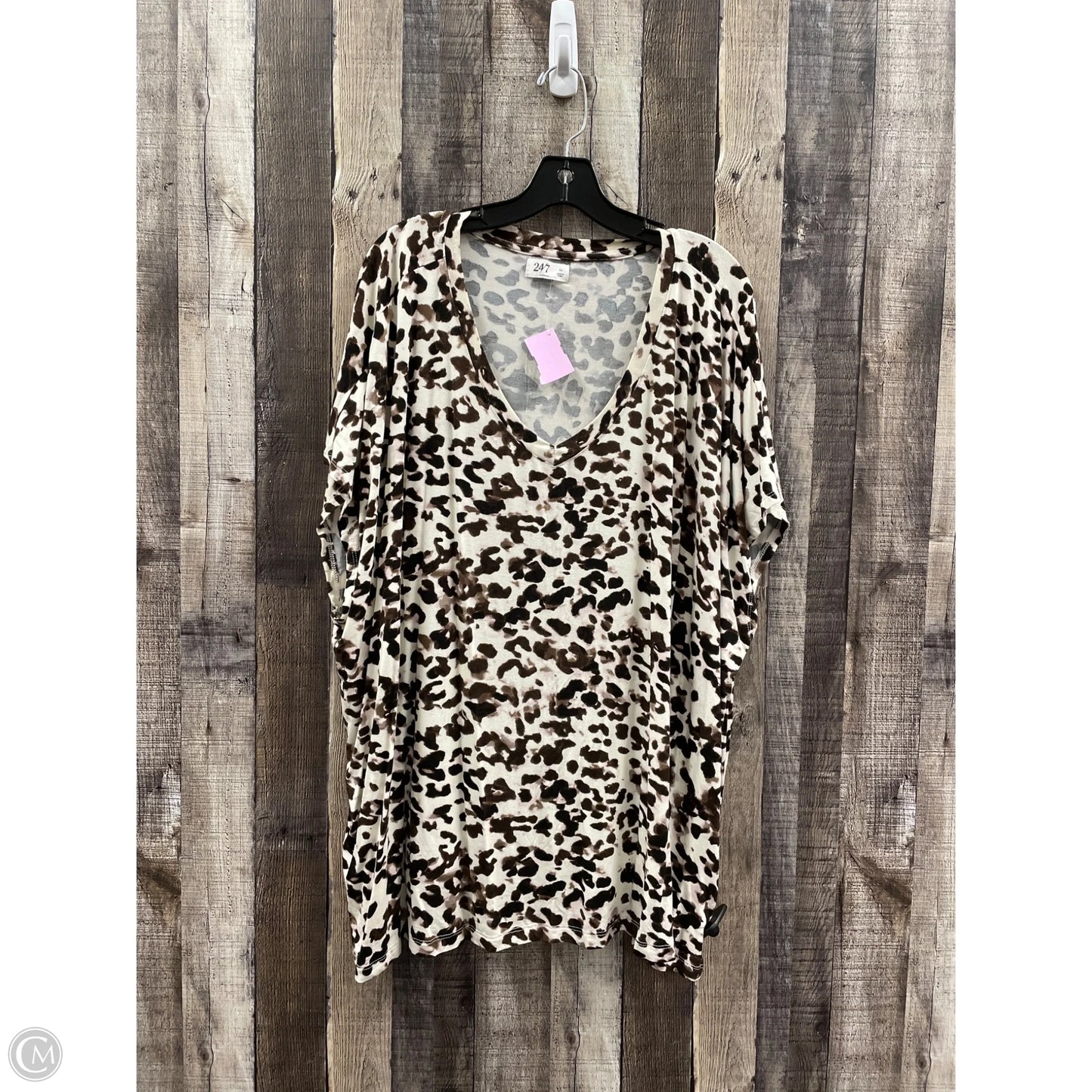 Top Short Sleeve By Maurices In Animal Print, Size: 4x