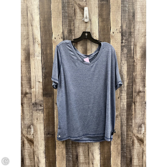 Athletic Top Short Sleeve By Ideology In Blue, Size: 2x