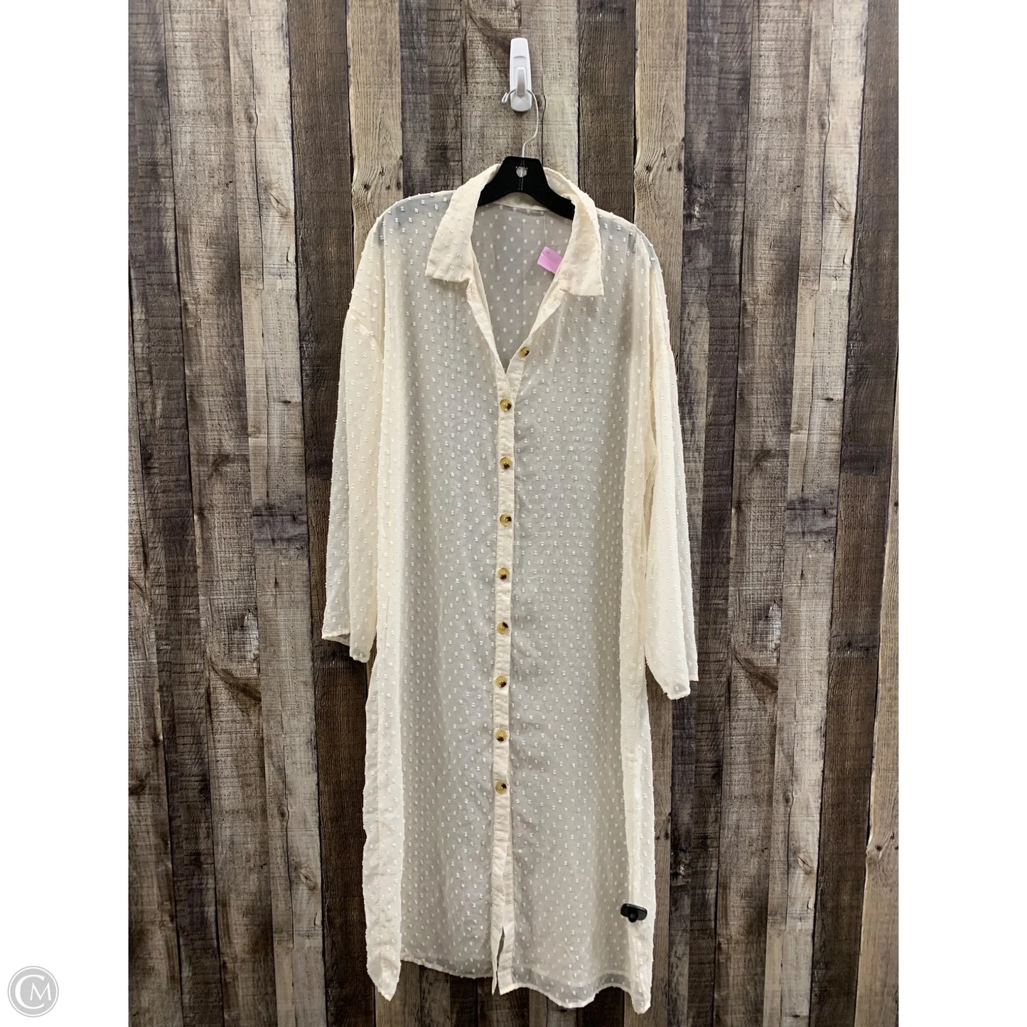 Swimwear Cover-up By Shein In Cream, Size: Xl