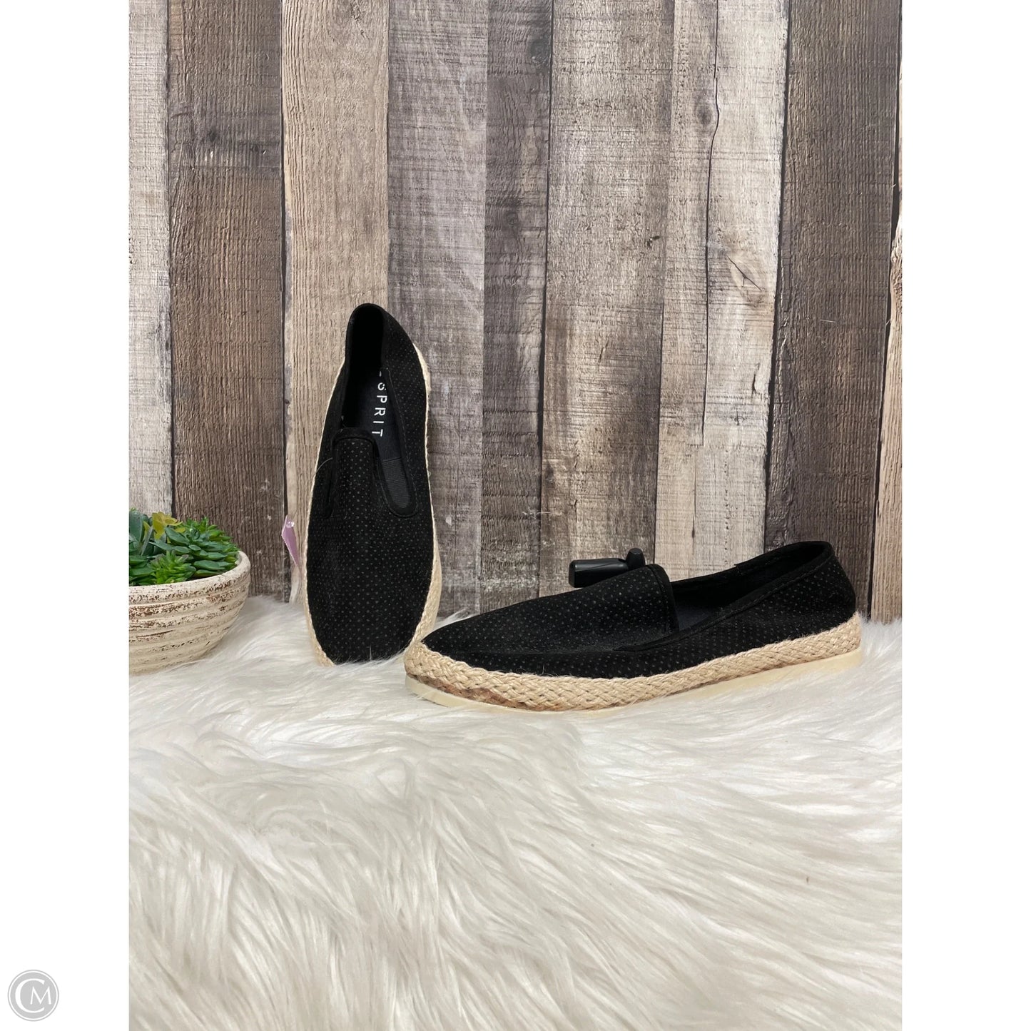 Shoes Flats By Esprit In Black, Size: 8