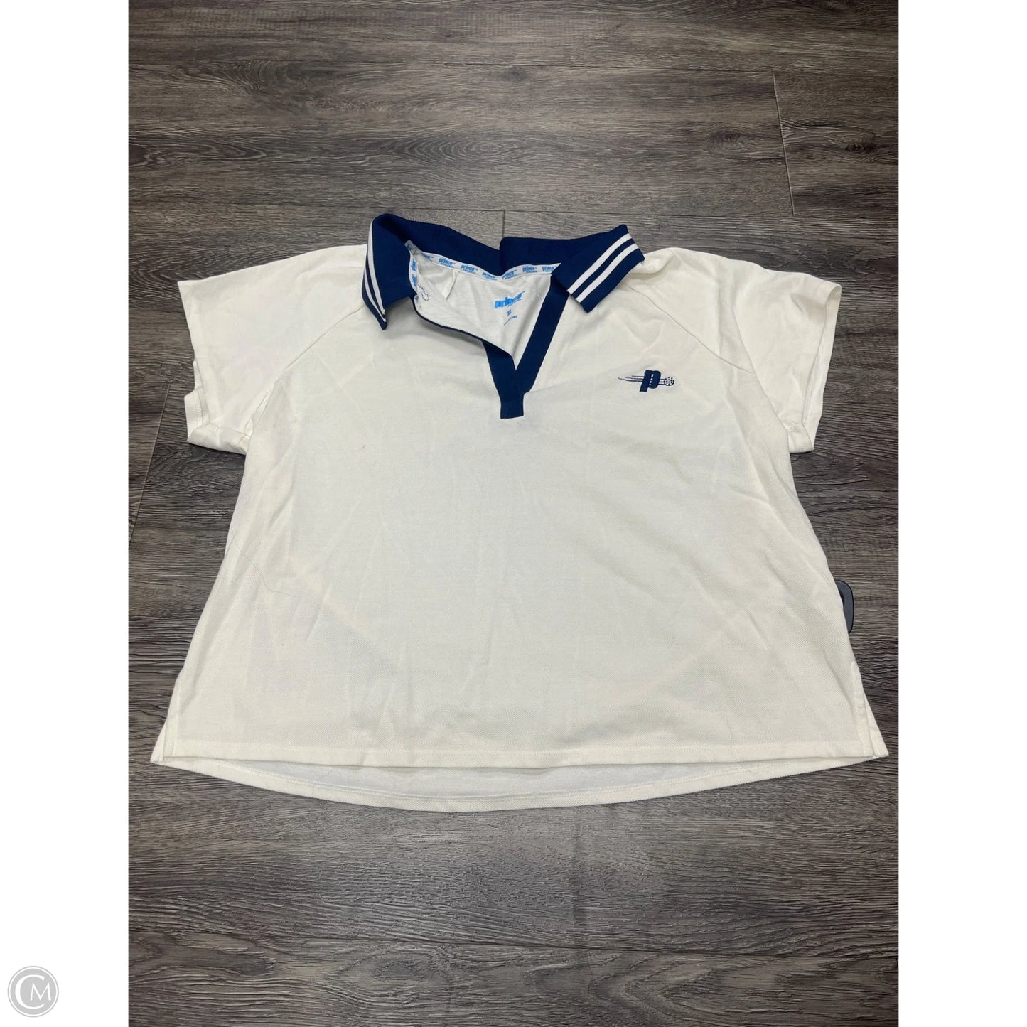 Athletic Top Short Sleeve By Cme In Cream, Size: Xl