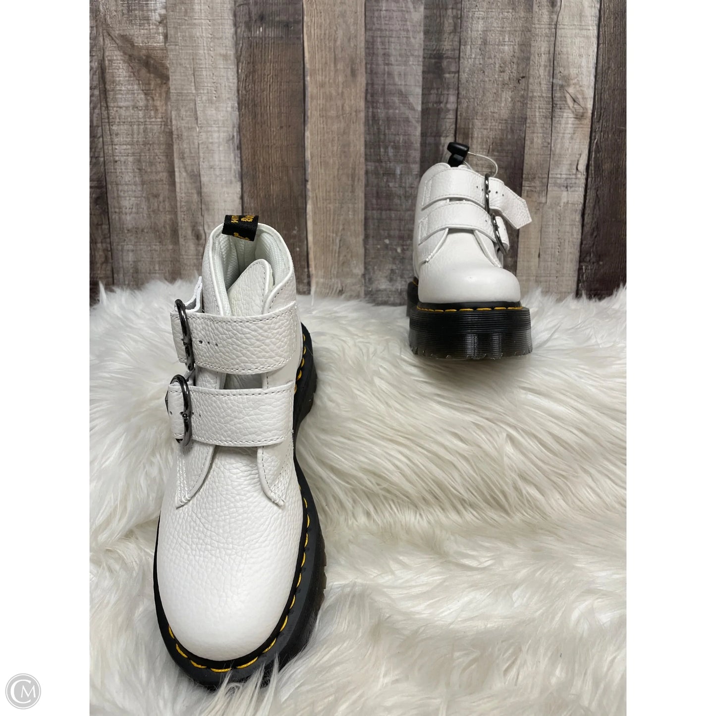 Boots Ankle Heels By Dr Martens In White, Size: 7