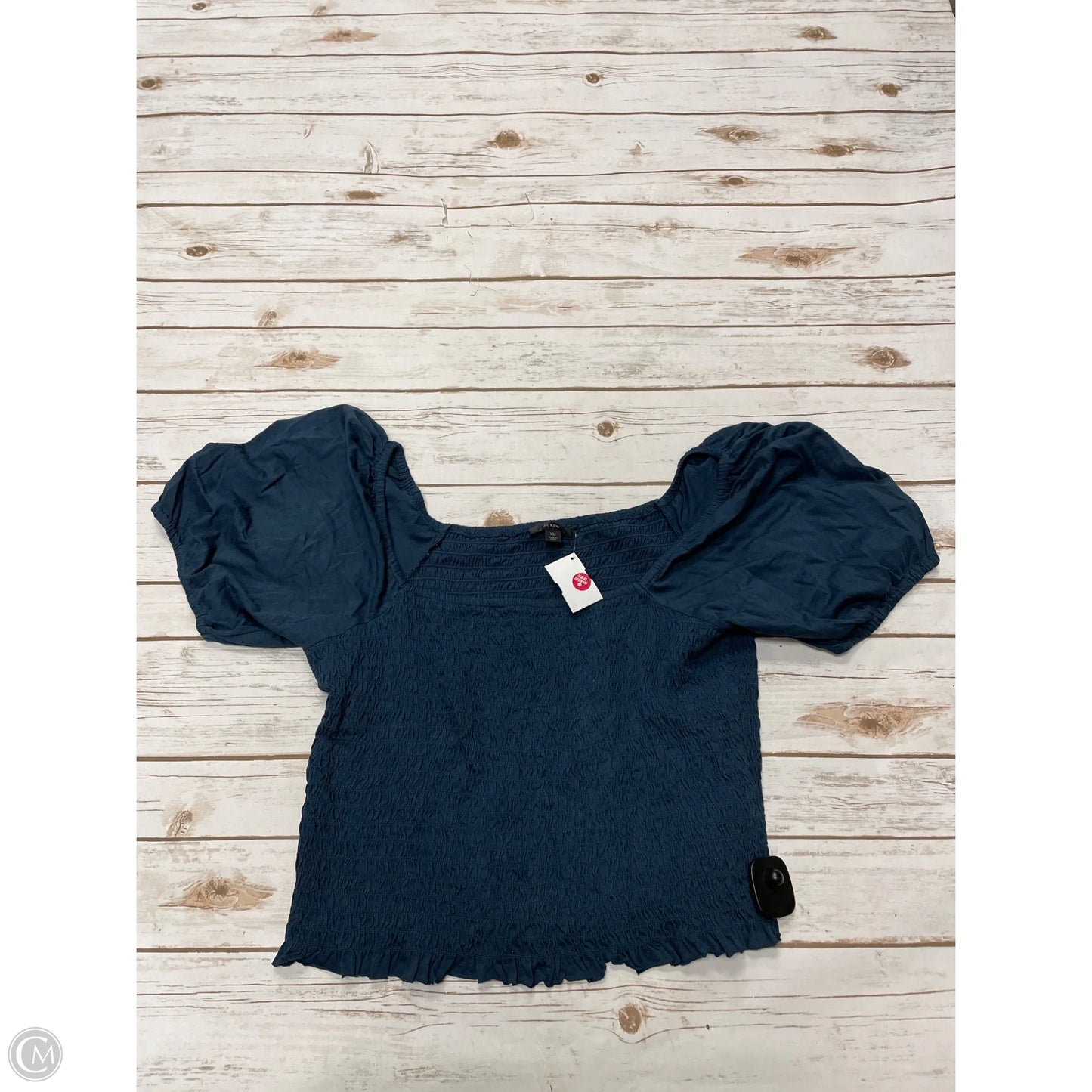 Top Short Sleeve By J. Crew In Navy, Size: Xl