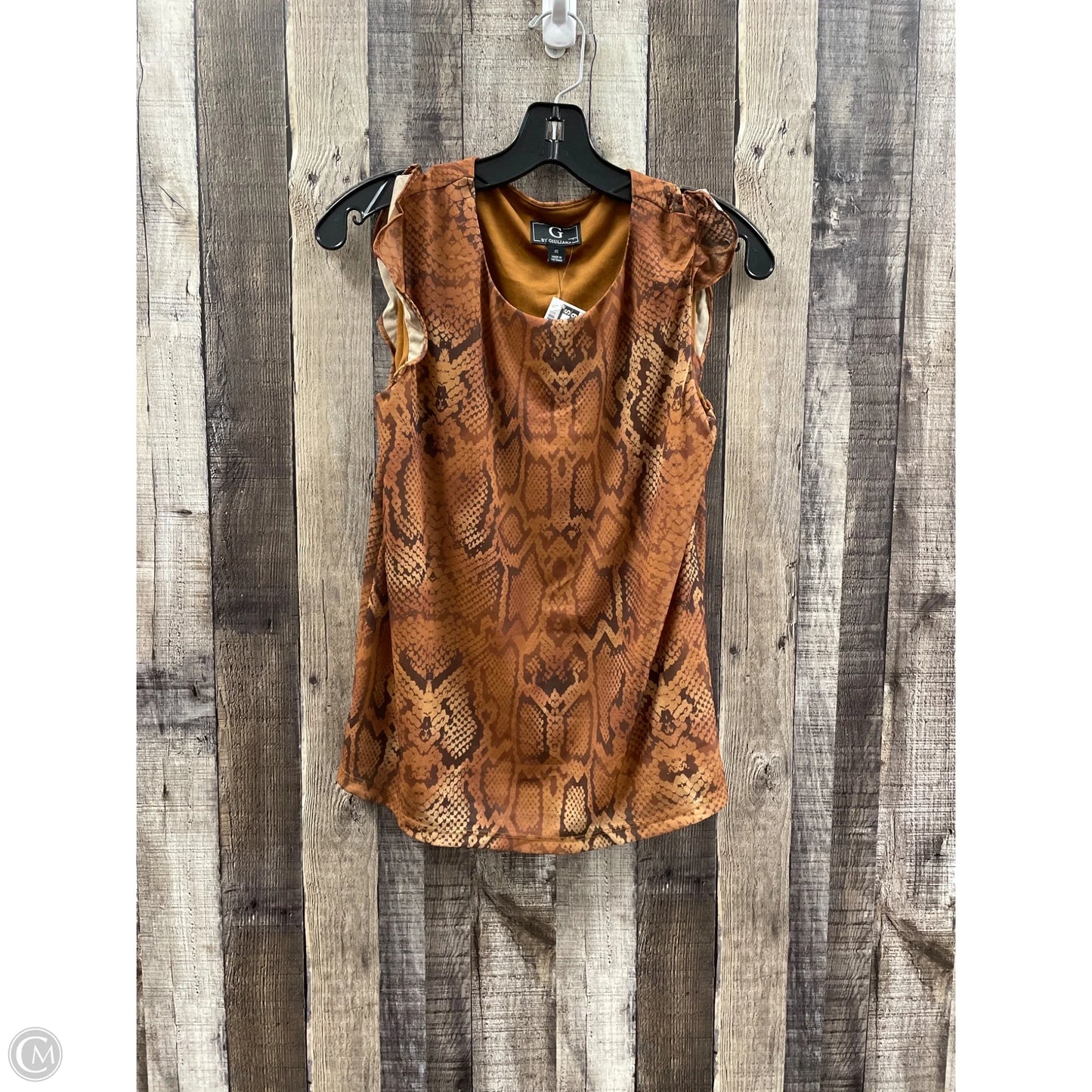 Top Sleeveless By Cme In Animal Print, Size: Xs