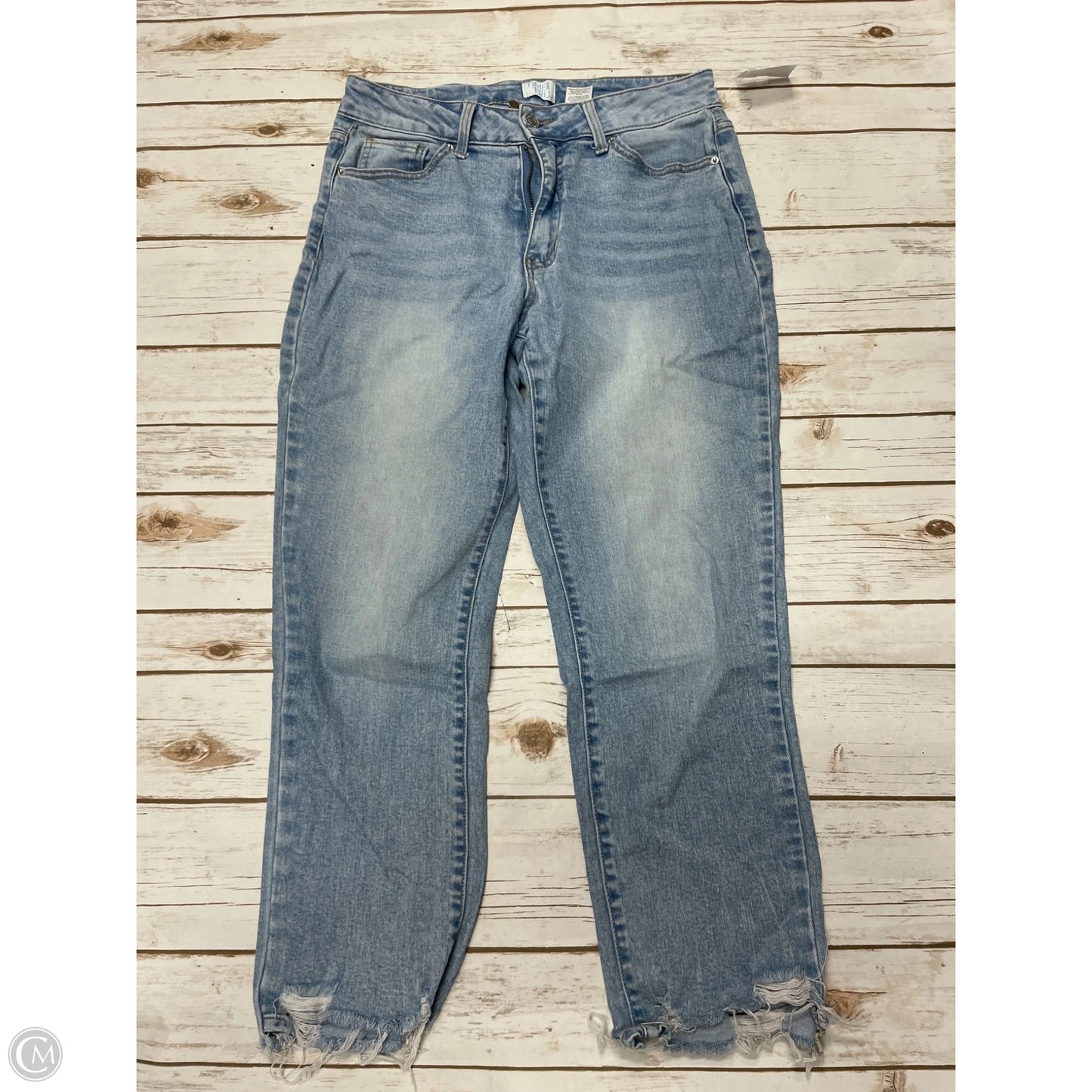 Jeans Straight By Time And Tru In Blue Denim, Size: 8