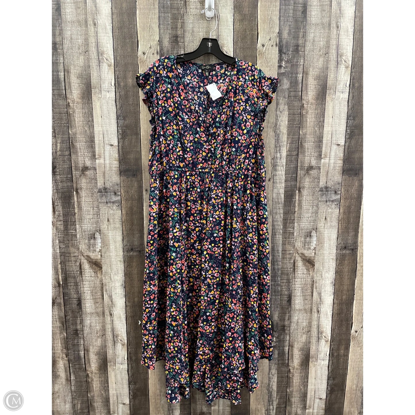 Dress Casual Maxi By Jessica Simpson In Floral Print, Size: 1x