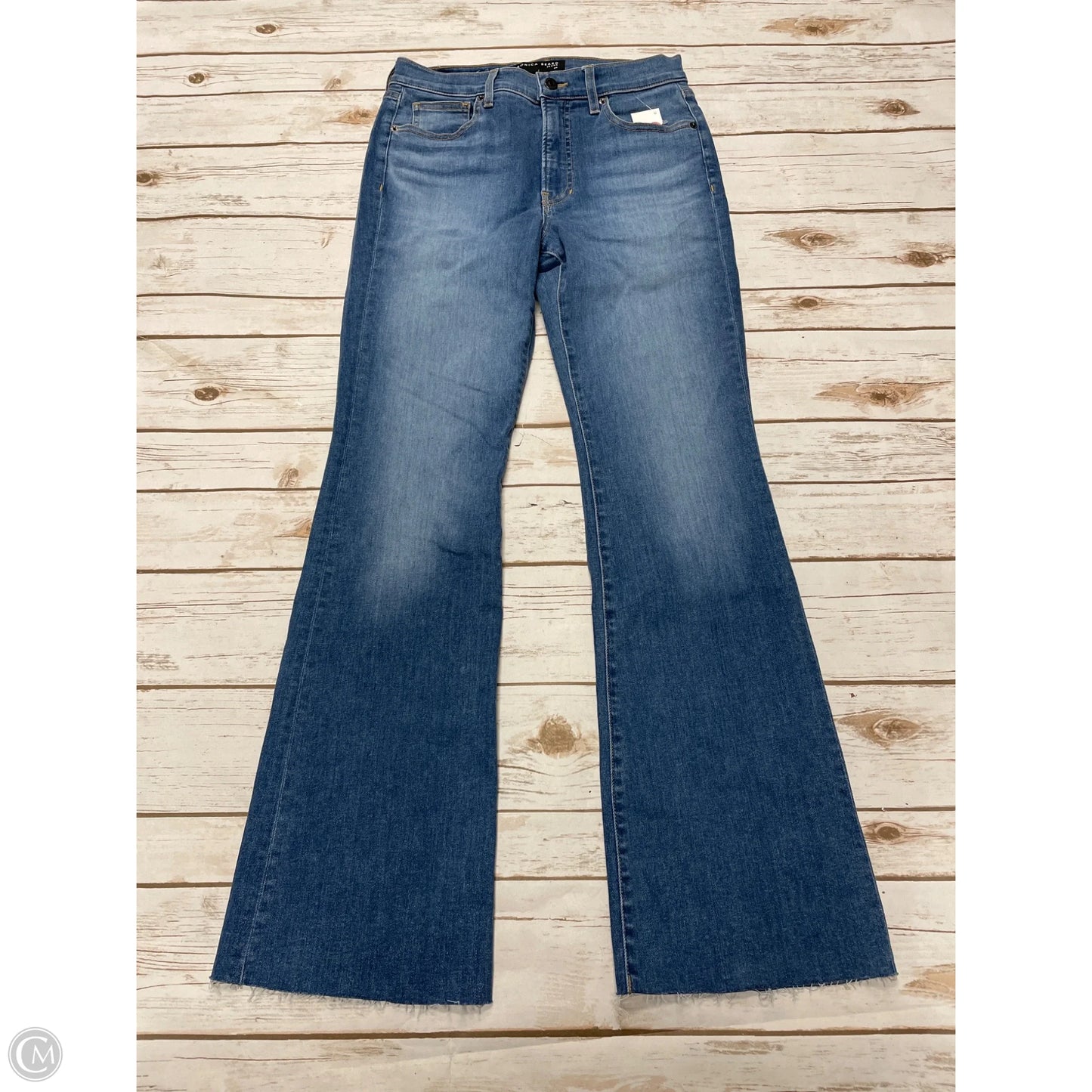 Jeans Flared By Veronica Beard In Blue Denim, Size: 8