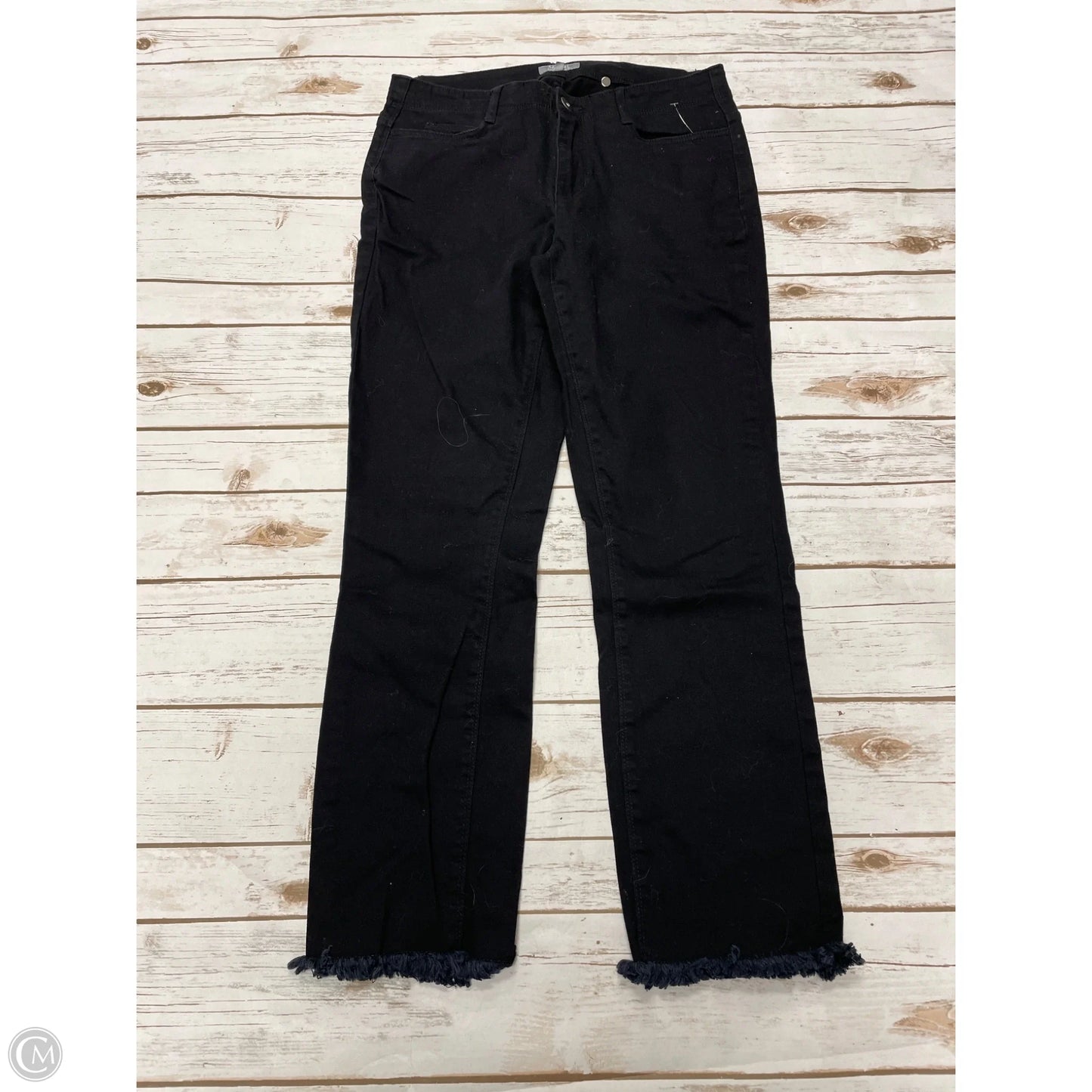 Jeans Straight By Habitat In Black Denim, Size: 6