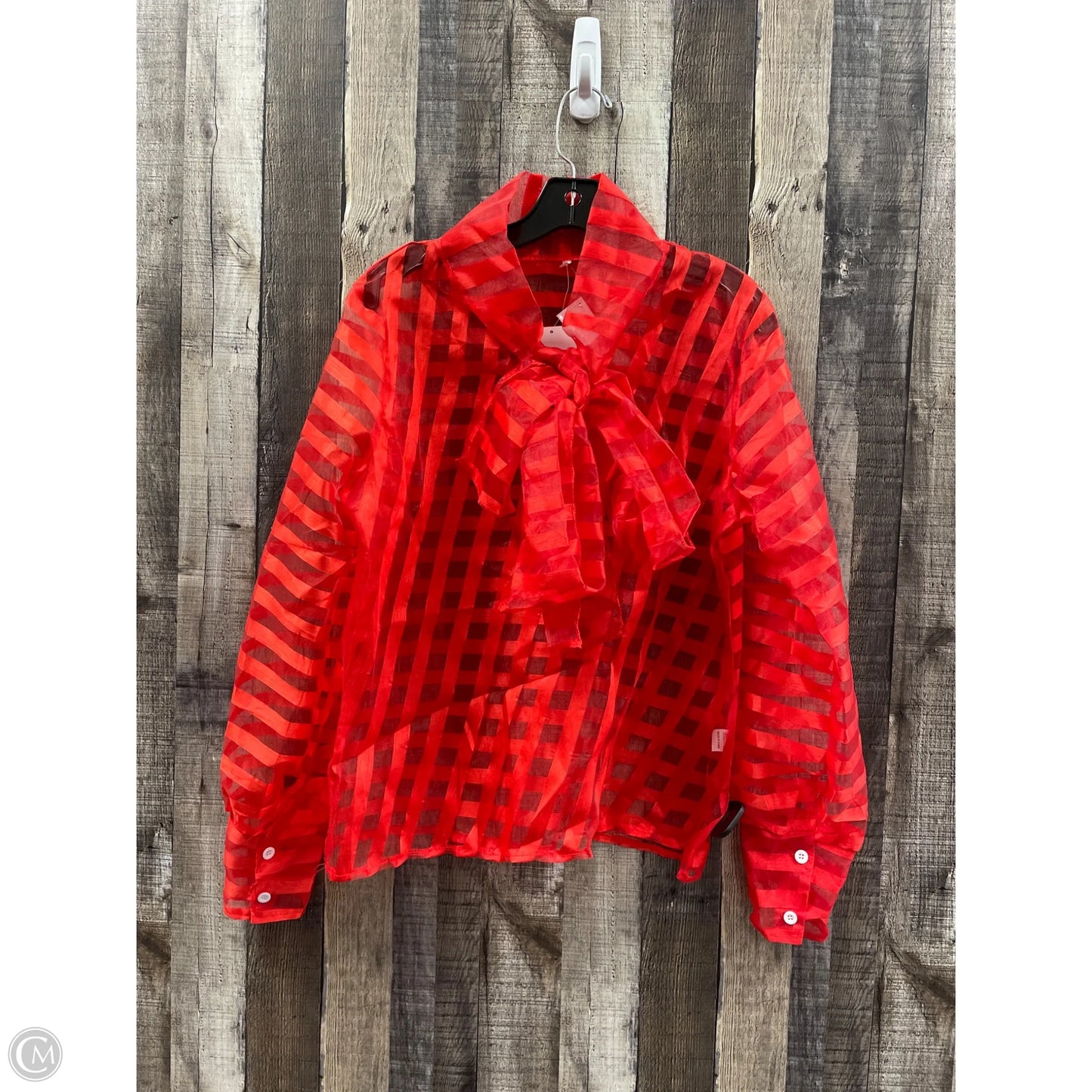Top Long Sleeve By Cme In Red, Size: Xl