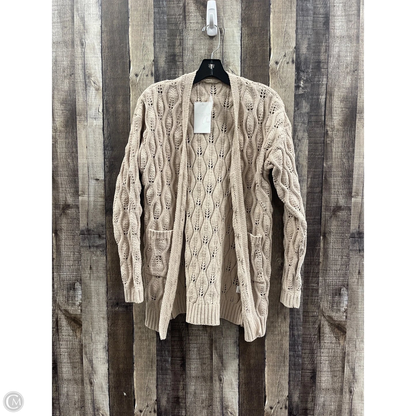 Sweater Cardigan By Cmf In Beige, Size: S
