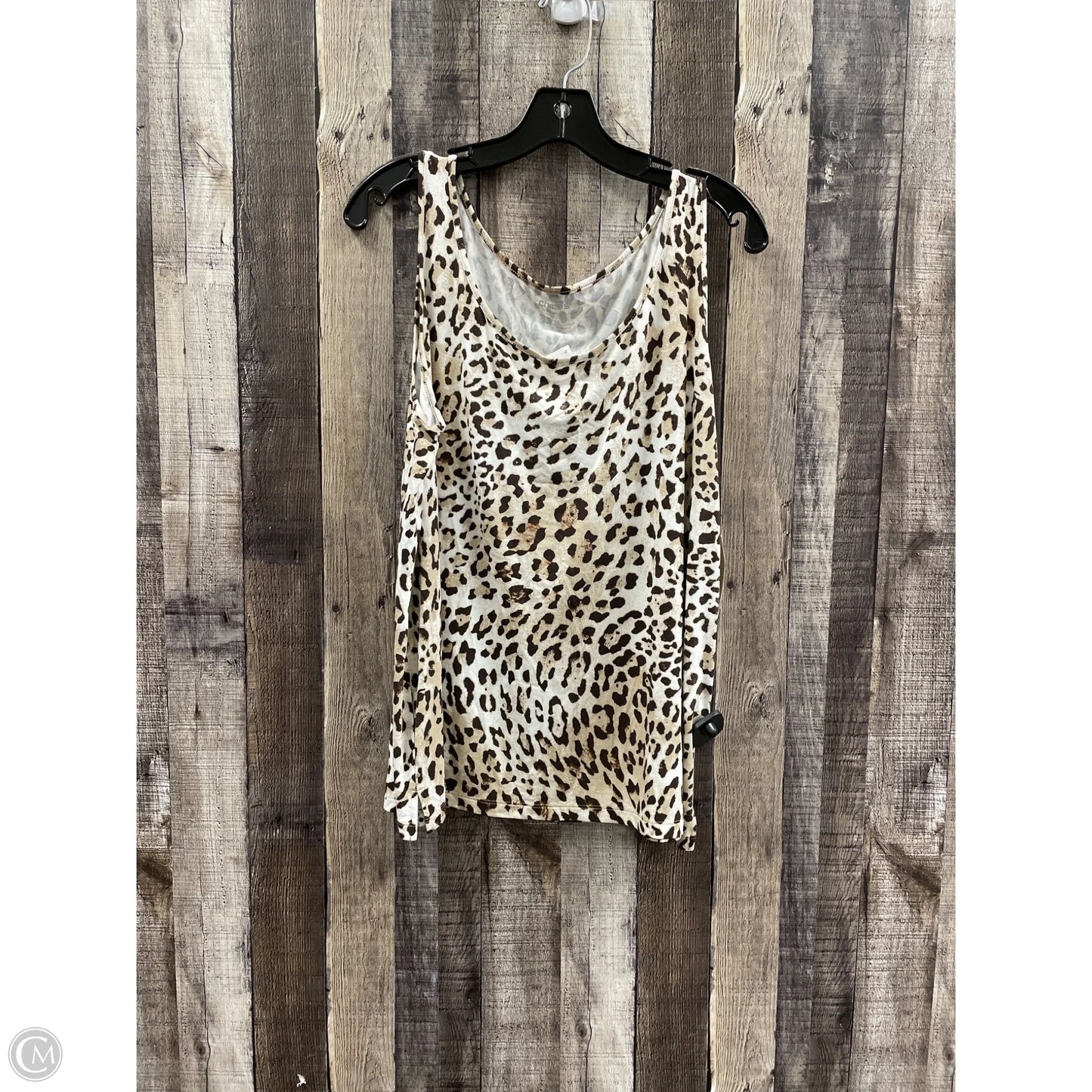 Top Sleeveless By Chicos In Animal Print, Size: Xl