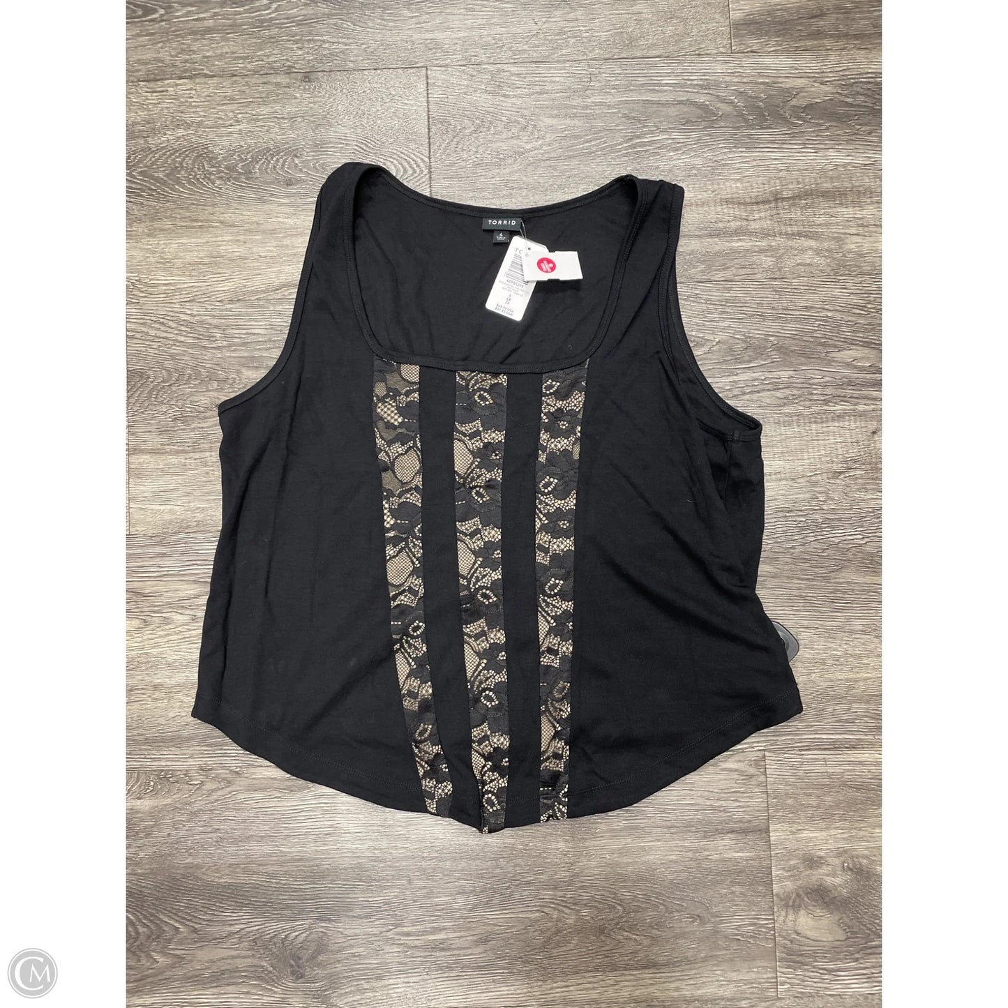 Top Sleeveless By Torrid In Black, Size: 4x