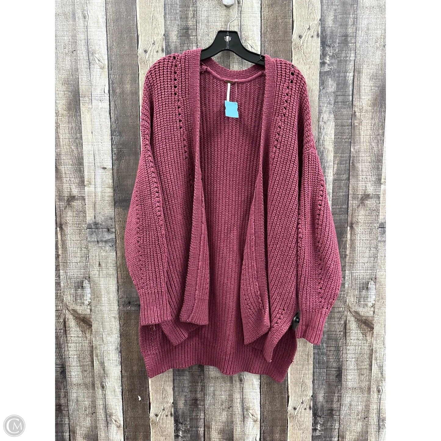 Sweater Cardigan By Free People In Maroon, Size: S