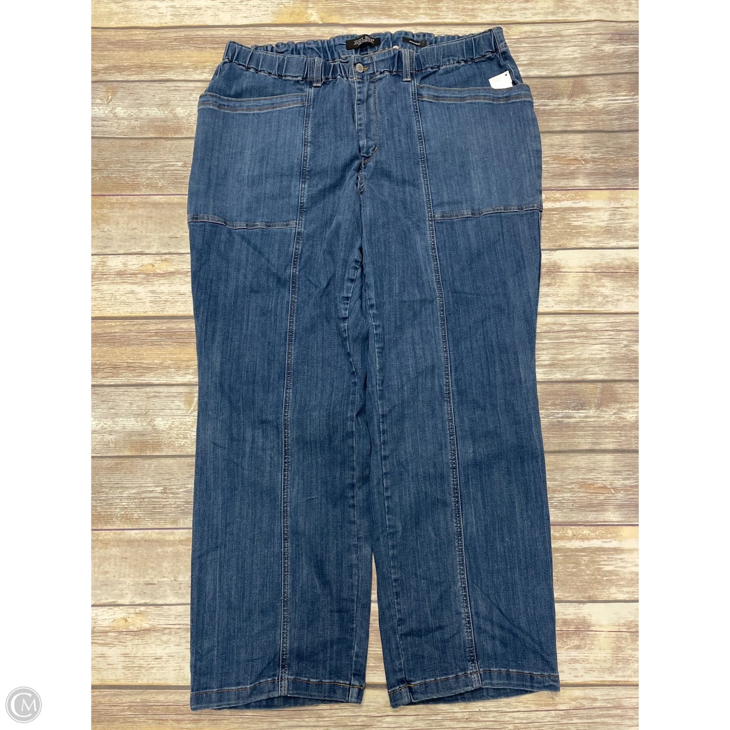 Jeans Straight By Judy Blue In Blue Denim, Size: 22